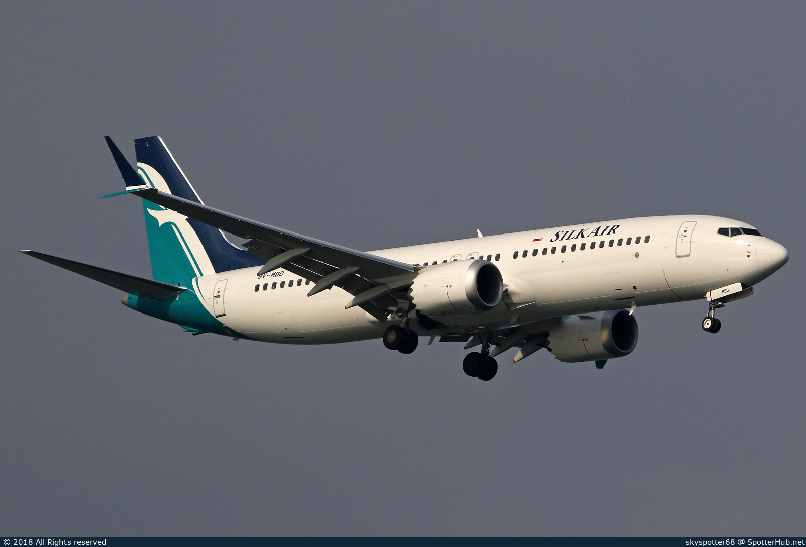 Photo of 9V-MBD - Boeing 737 MAX 8 operated by SilkAir