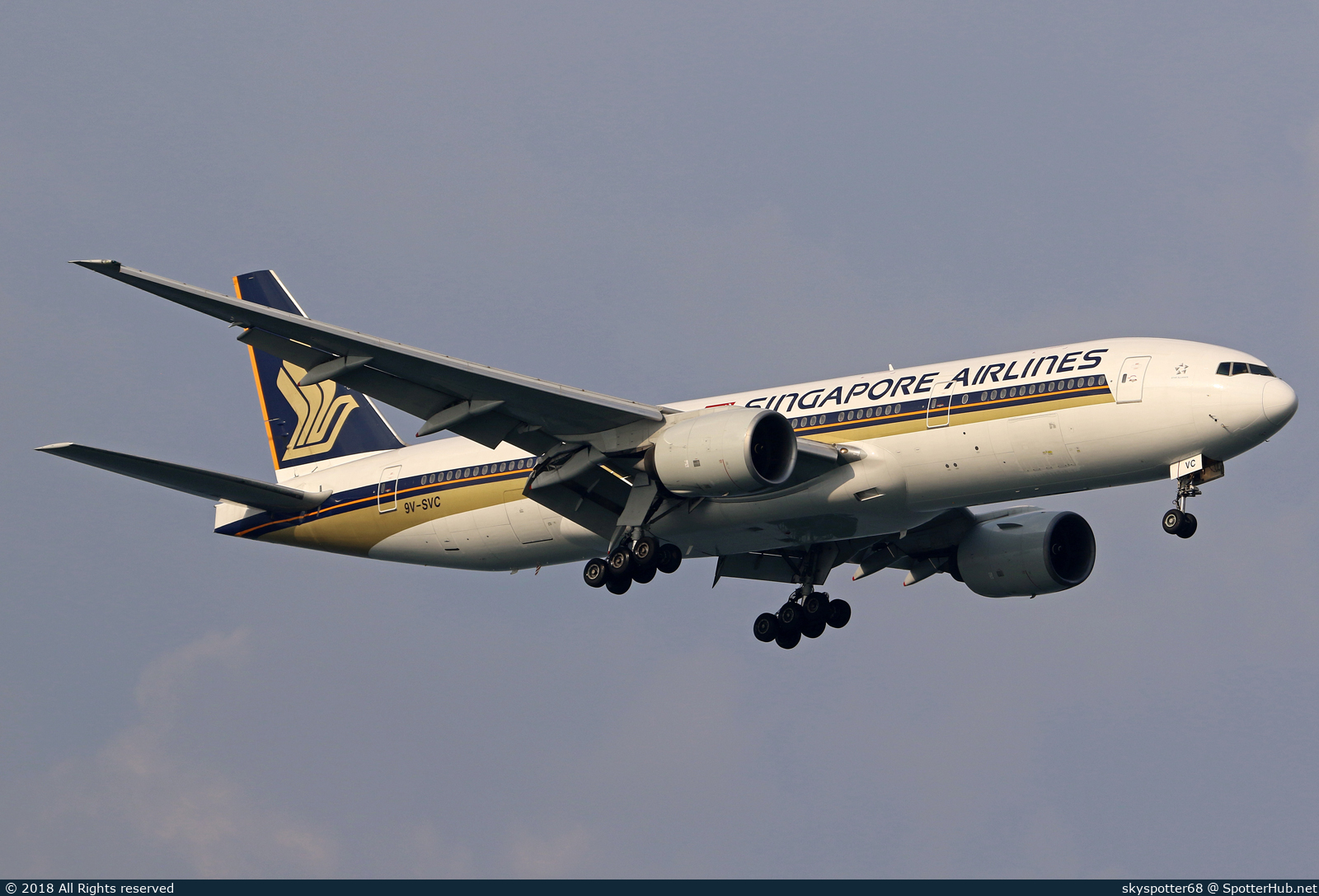 Photo of 9V-SVC - Boeing 777-212(ER) operated by Singapore Airlines