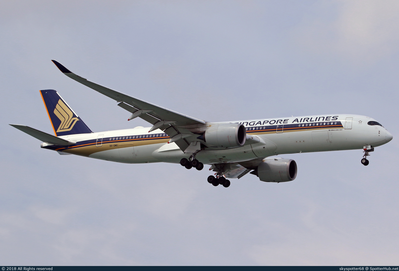 Photo of 9V-SMG - Airbus A350-941 operated by Singapore Airlines