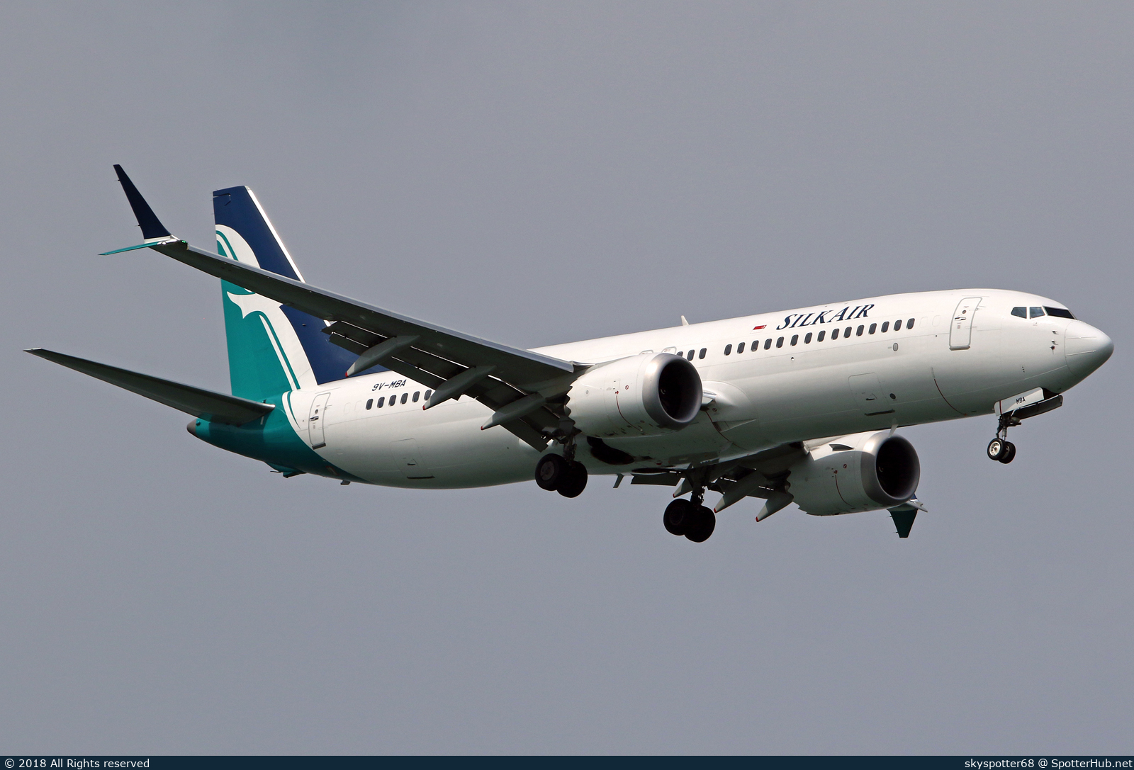 Photo of 9V-MBA - Boeing 737 MAX 8 operated by SilkAir