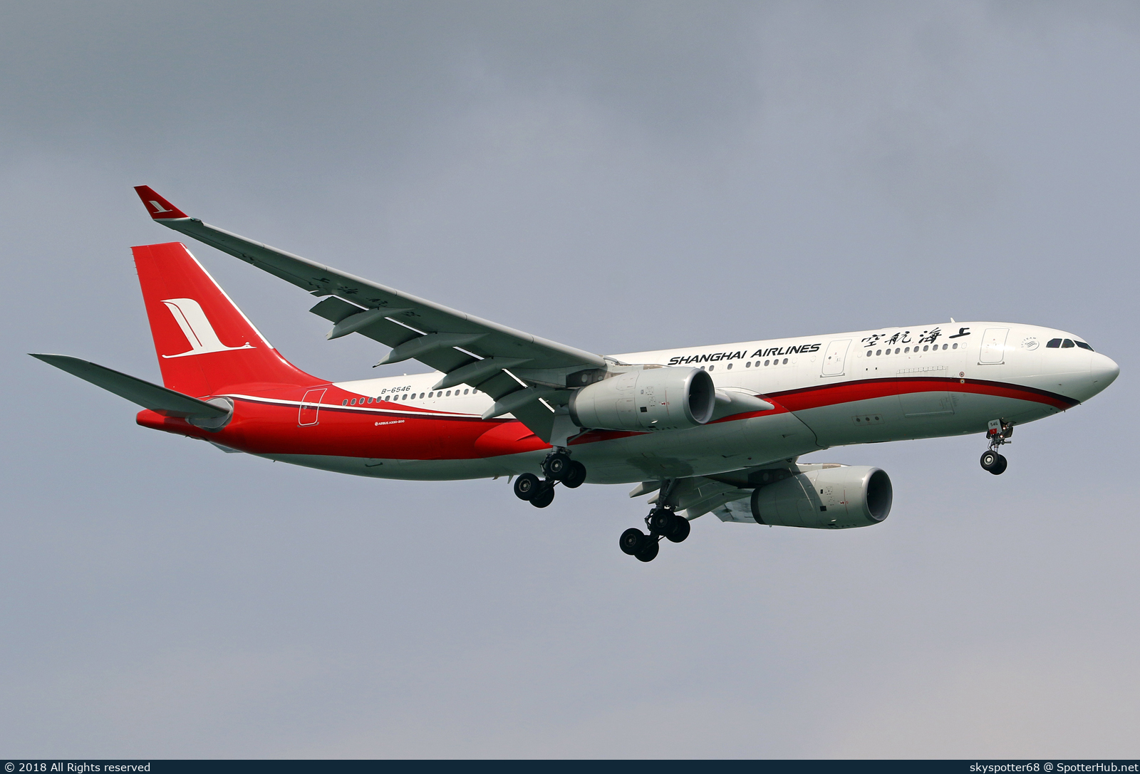Photo of B-6546 - Airbus A330-243 operated by Shanghai Airlines