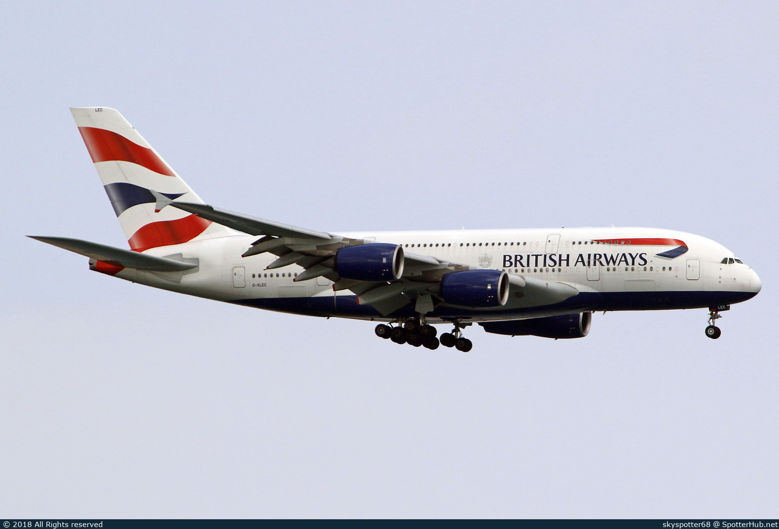 Photo of G-XLEC - Airbus A380-841 operated by British Airways