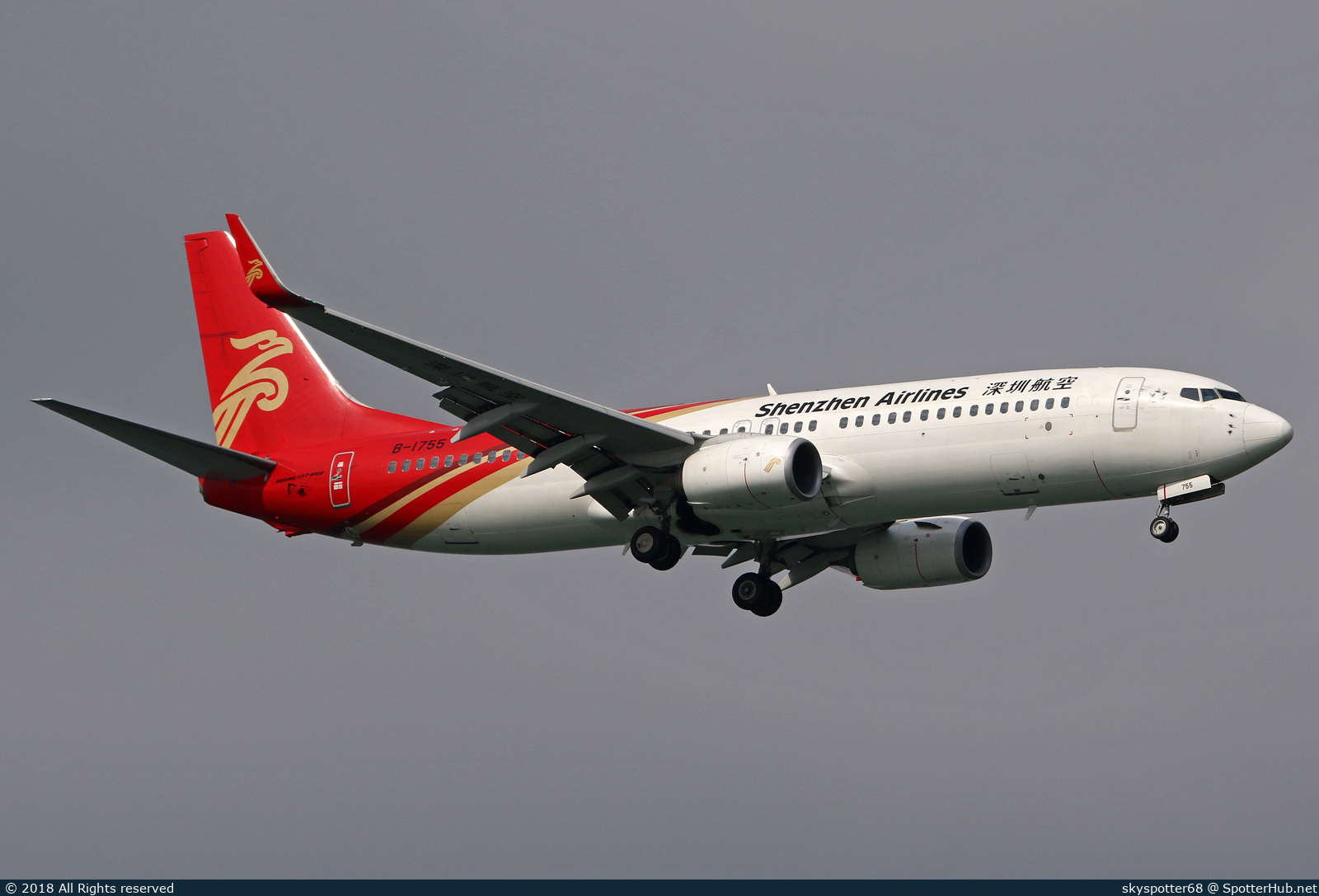 Photo of B-1755 - Boeing 737-87L operated by Shenzhen Airlines