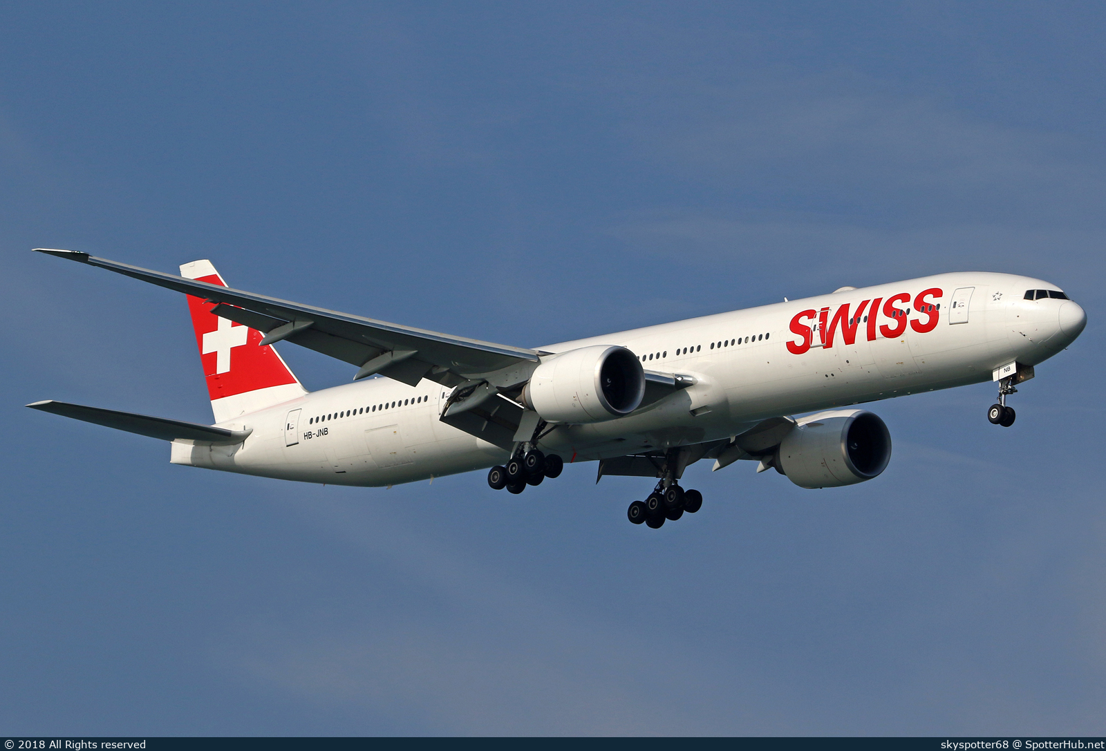 Photo of HB-JNB - Boeing 777-3DE(ER) operated by Swiss International Air Lines
