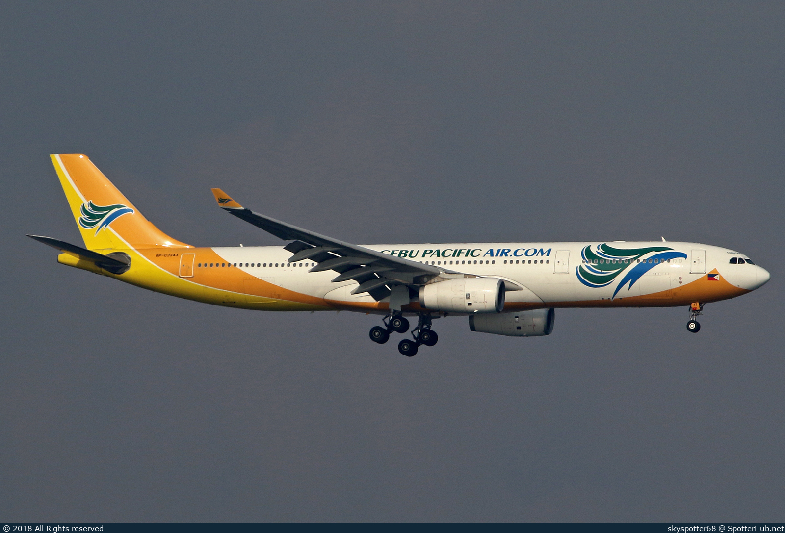 Photo of RP-C3343 - Airbus A330-343 operated by Cebu Pacific