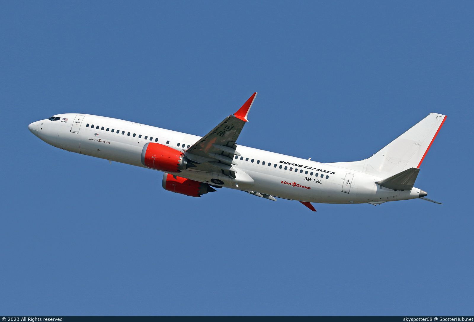 Photo of 9M-LRL - Boeing 737 MAX 8 operated by Batik Air Malaysia