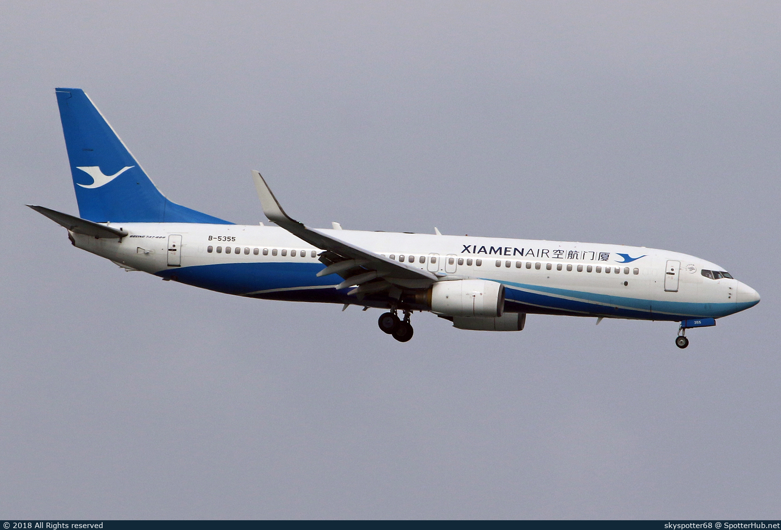 Photo of B-5355 - Boeing 737-8FH operated by Xiamen Airlines