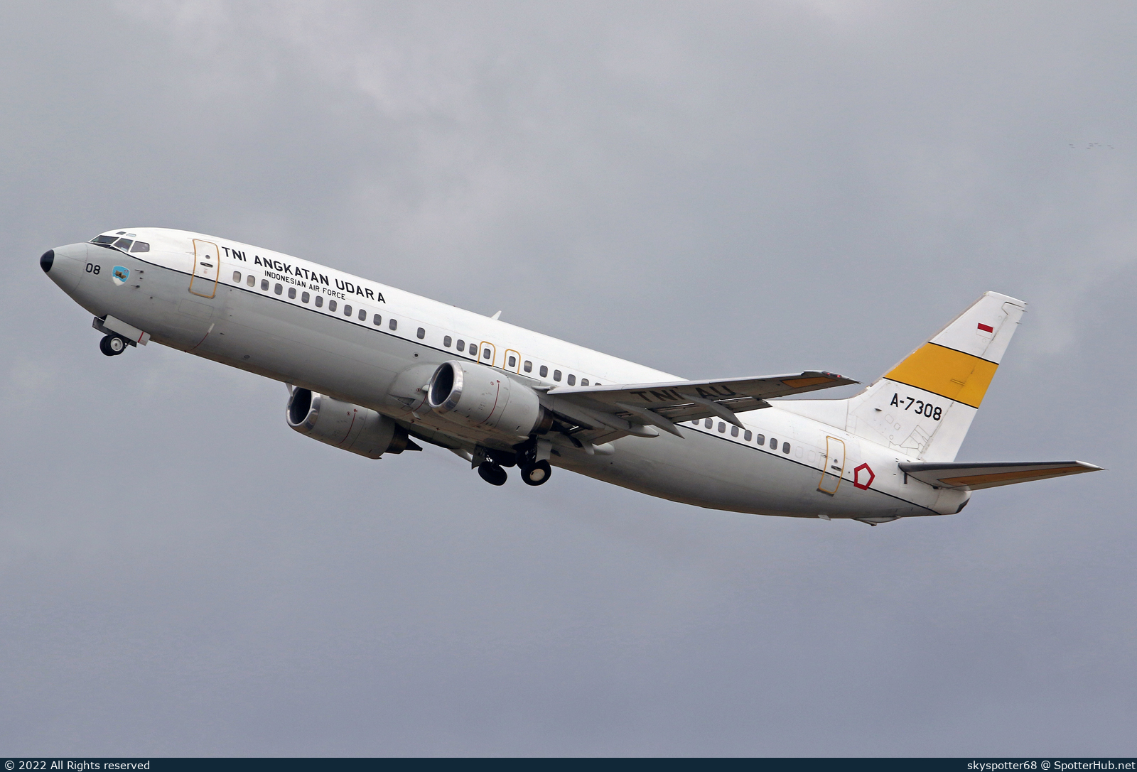 Photo of A-7308 - Boeing 737-4U3 operated by Indonesian Air Force