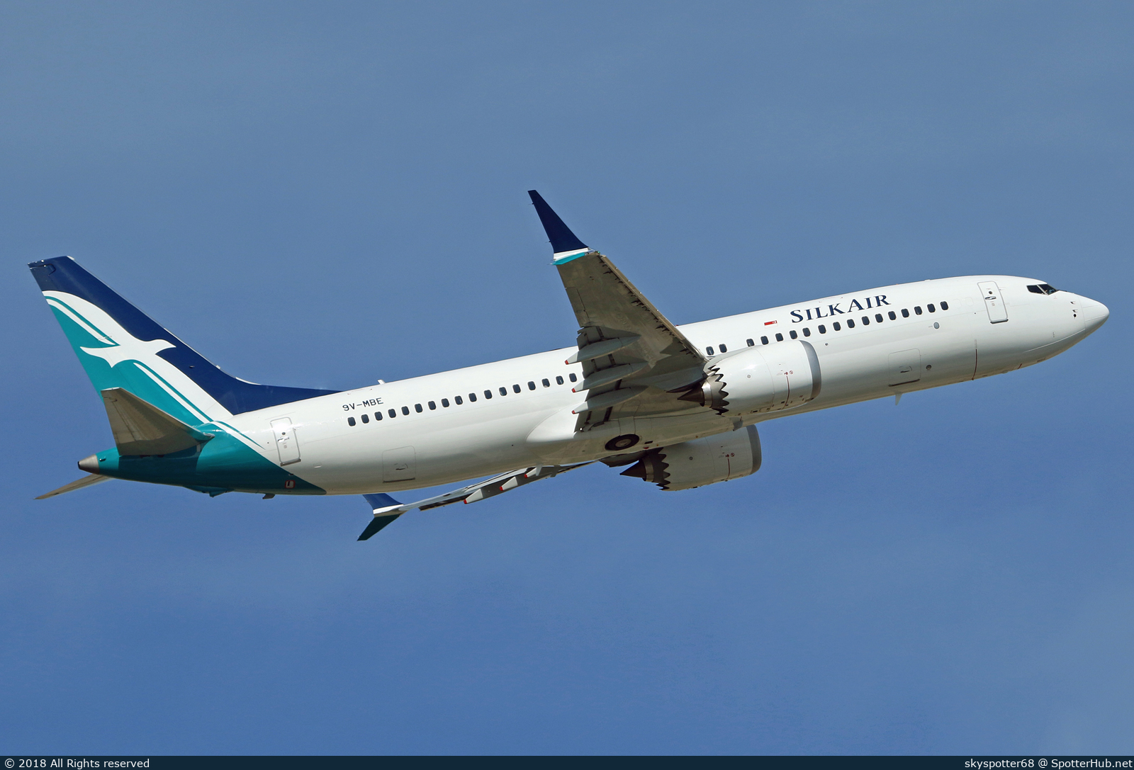 Photo of 9V-MBE - Boeing 737 MAX 8 operated by SilkAir