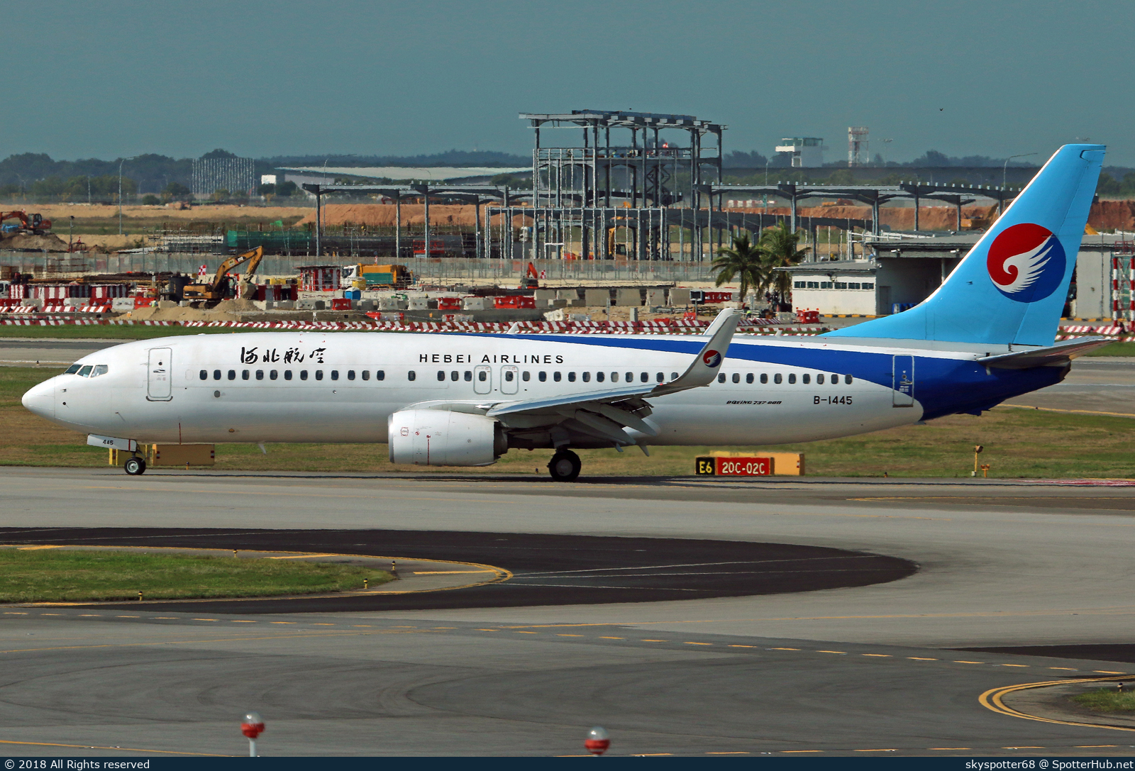 Photo of B-1445 - Boeing 737-8LW operated by Hebei Airlines