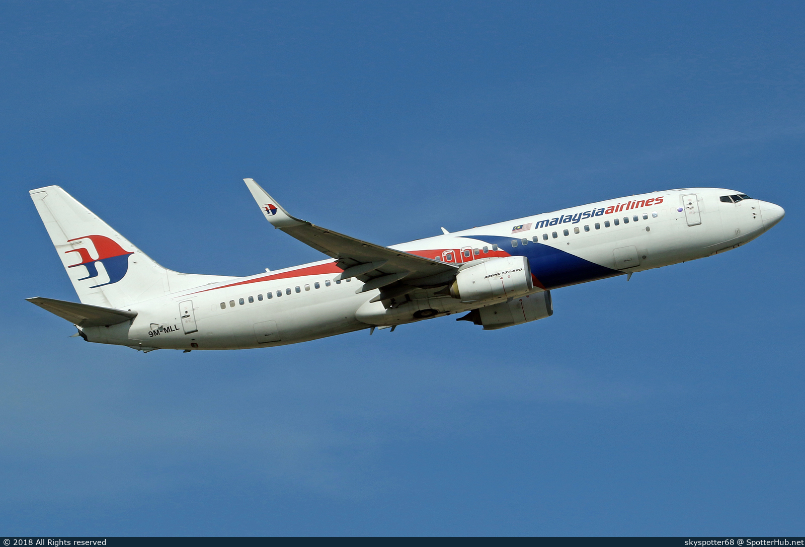 Photo of 9M-MLL - Boeing 737-8FZ operated by Malaysia Airlines