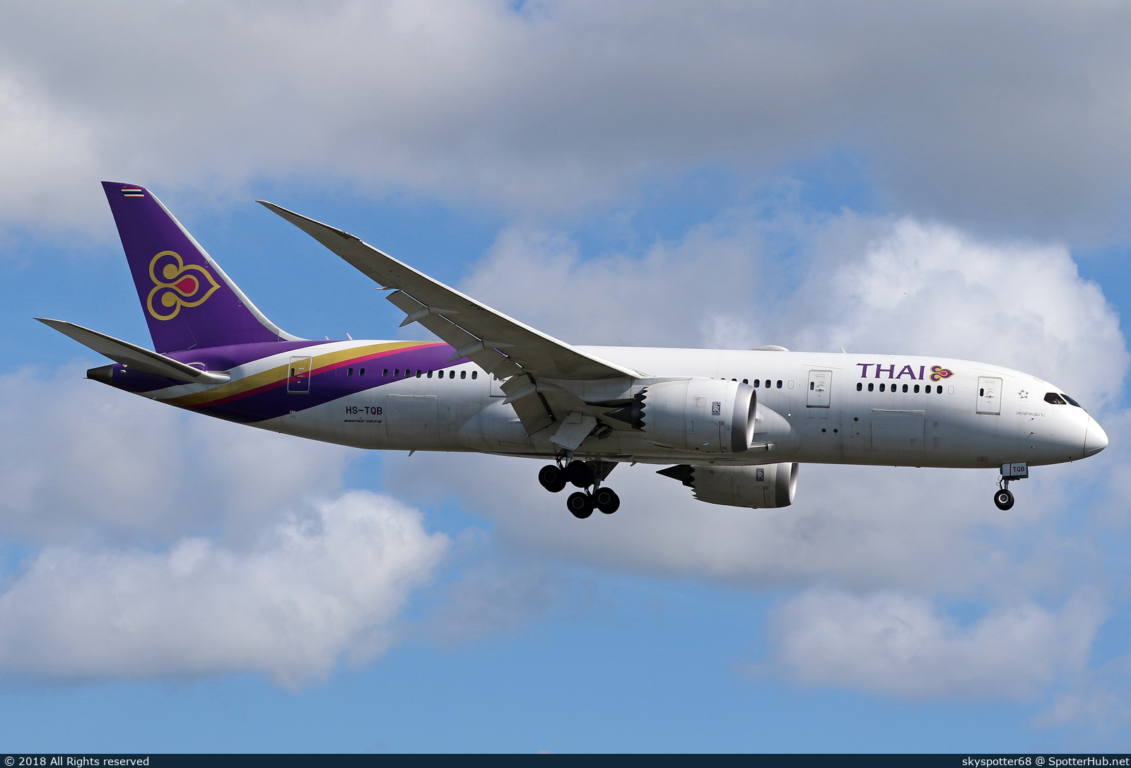 Photo of HS-TQB - Boeing 787-8 Dreamliner operated by Thai Airways International