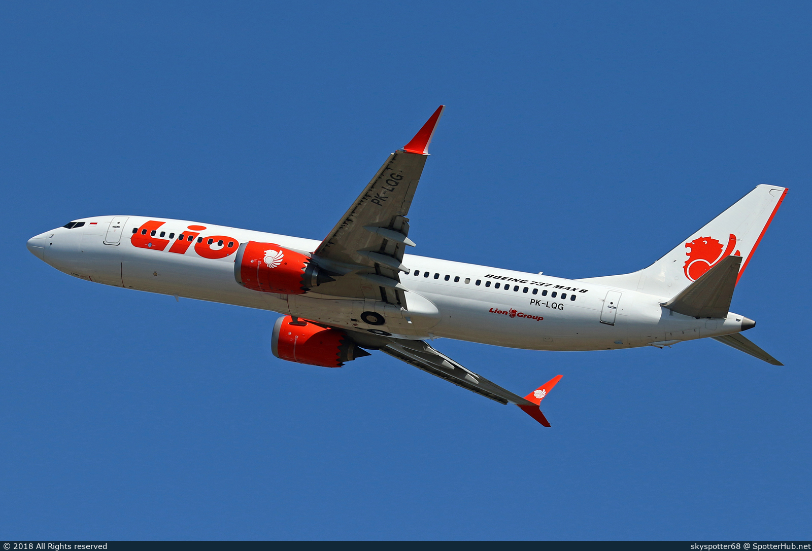 Photo of PK-LQG - Boeing 737 MAX 8 operated by Lion Air