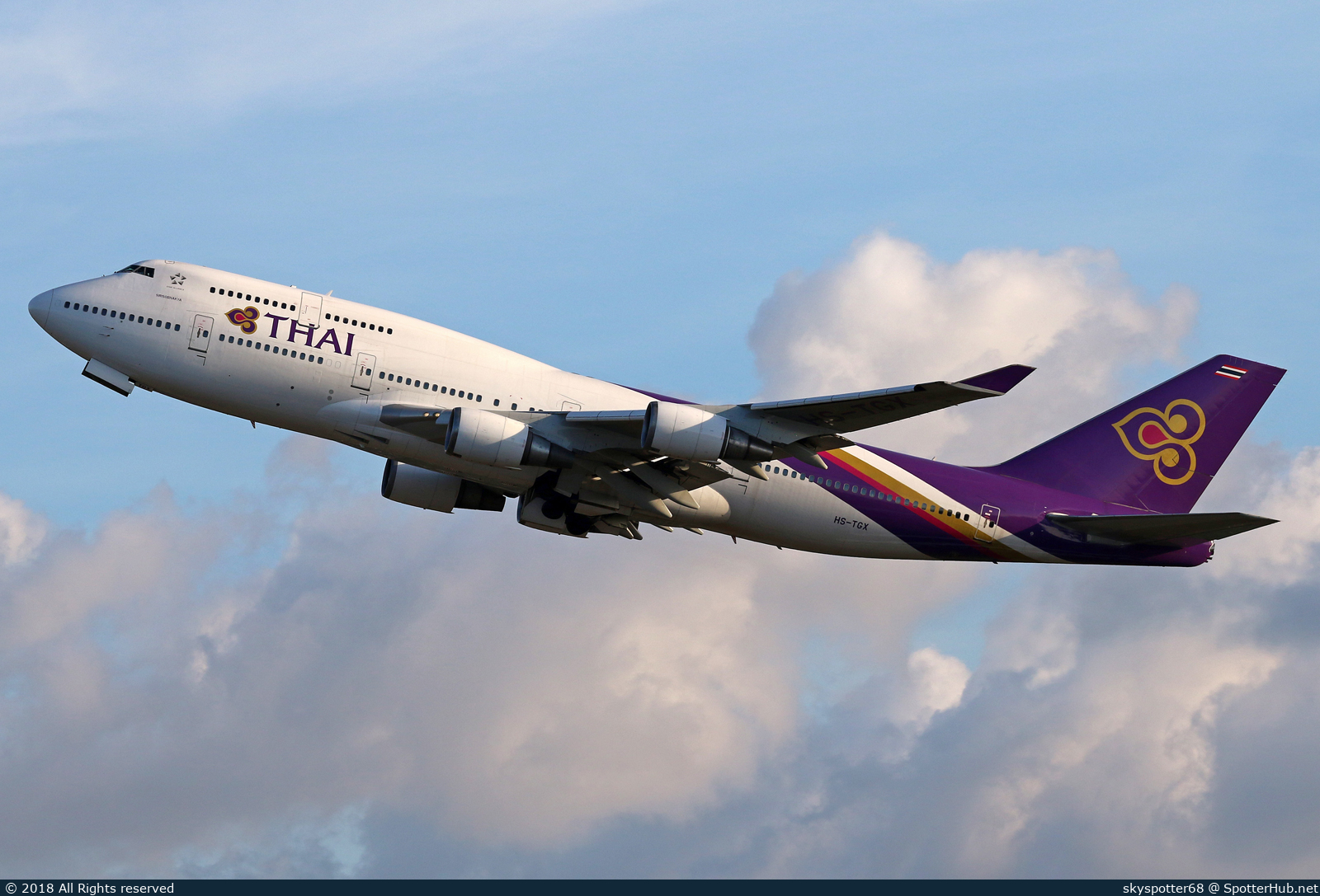 Photo of HS-TGX - Boeing 747-4D7 operated by Thai Airways International