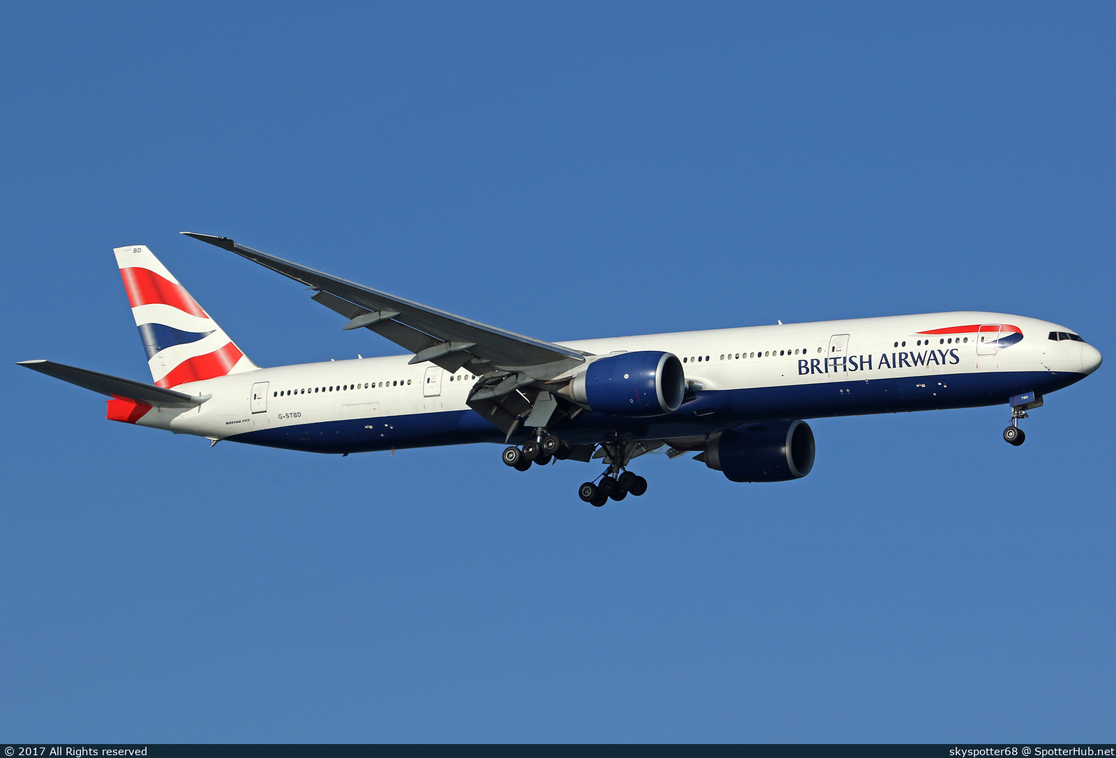 Photo of G-STBD - Boeing 777-36N(ER) operated by British Airways