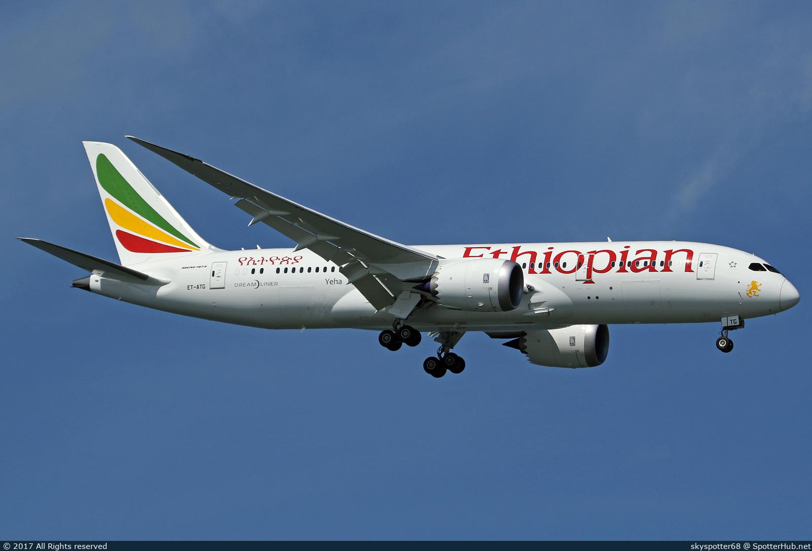 Photo of ET-ATG - Boeing 787-8 Dreamliner operated by Ethiopian Airlines