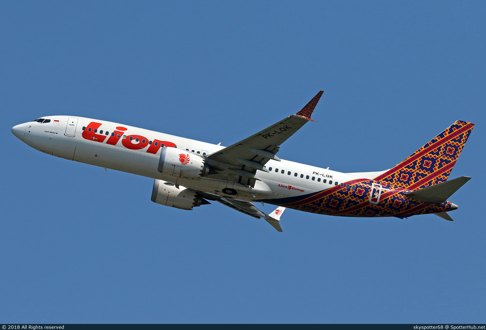 Photo of PK-LQK - Boeing 737 MAX 8 operated by Lion Air