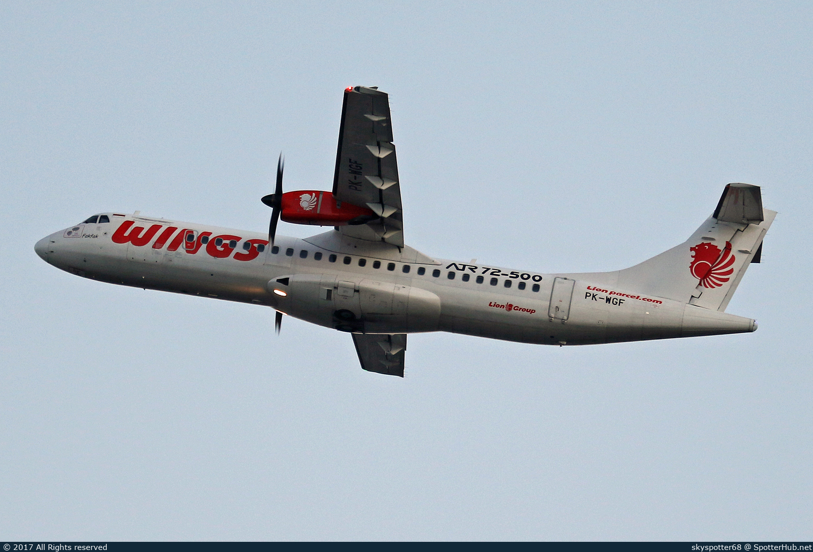 Photo of PK-WGF - ATR 72-500 operated by Wings Air