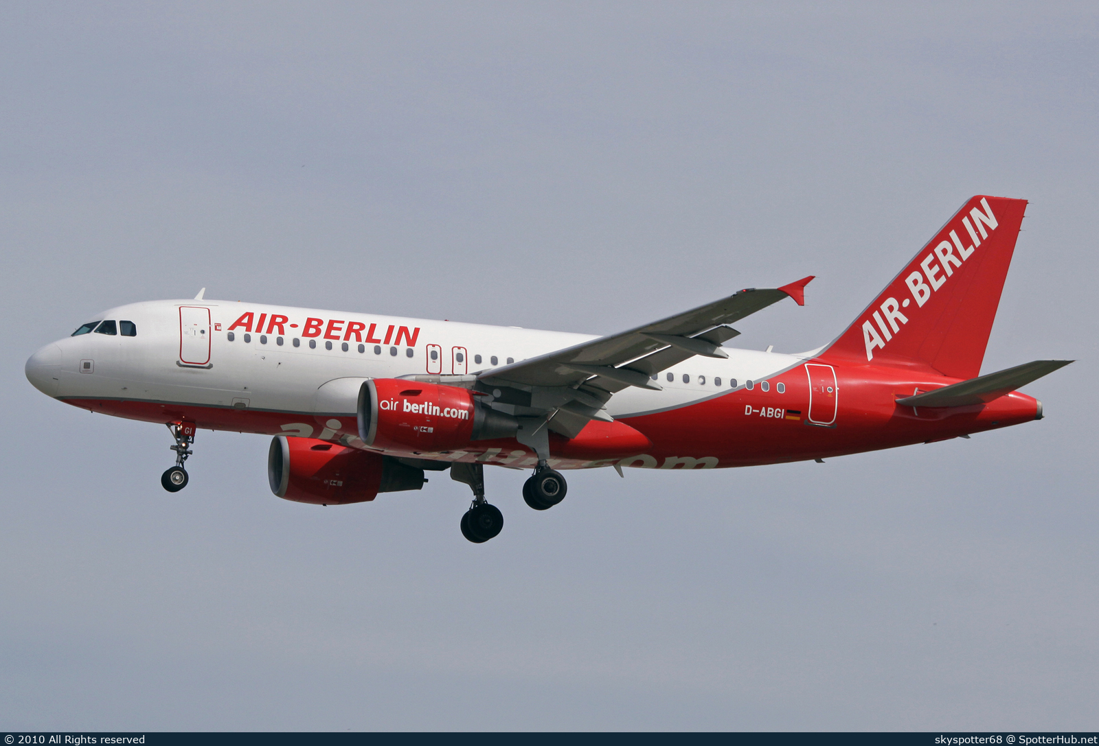 Photo of D-ABGI - Airbus A319-112 operated by Air Berlin