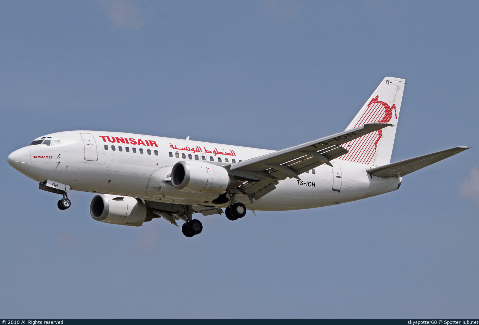 Photo of TS-IOH - Boeing 737-5H3 operated by Tunisair