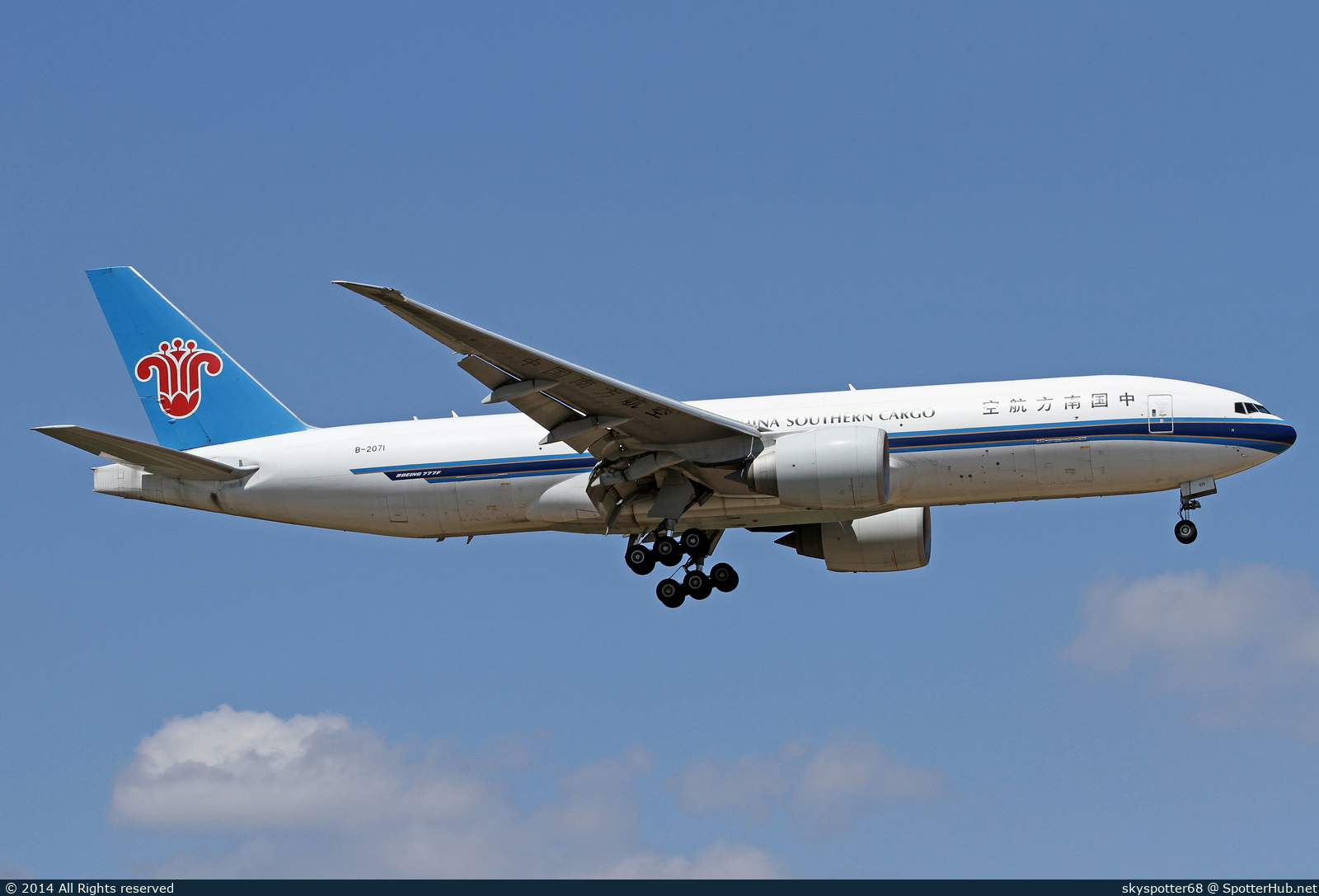 Photo of B-2071 - Boeing 777-F1B operated by China Southern Cargo