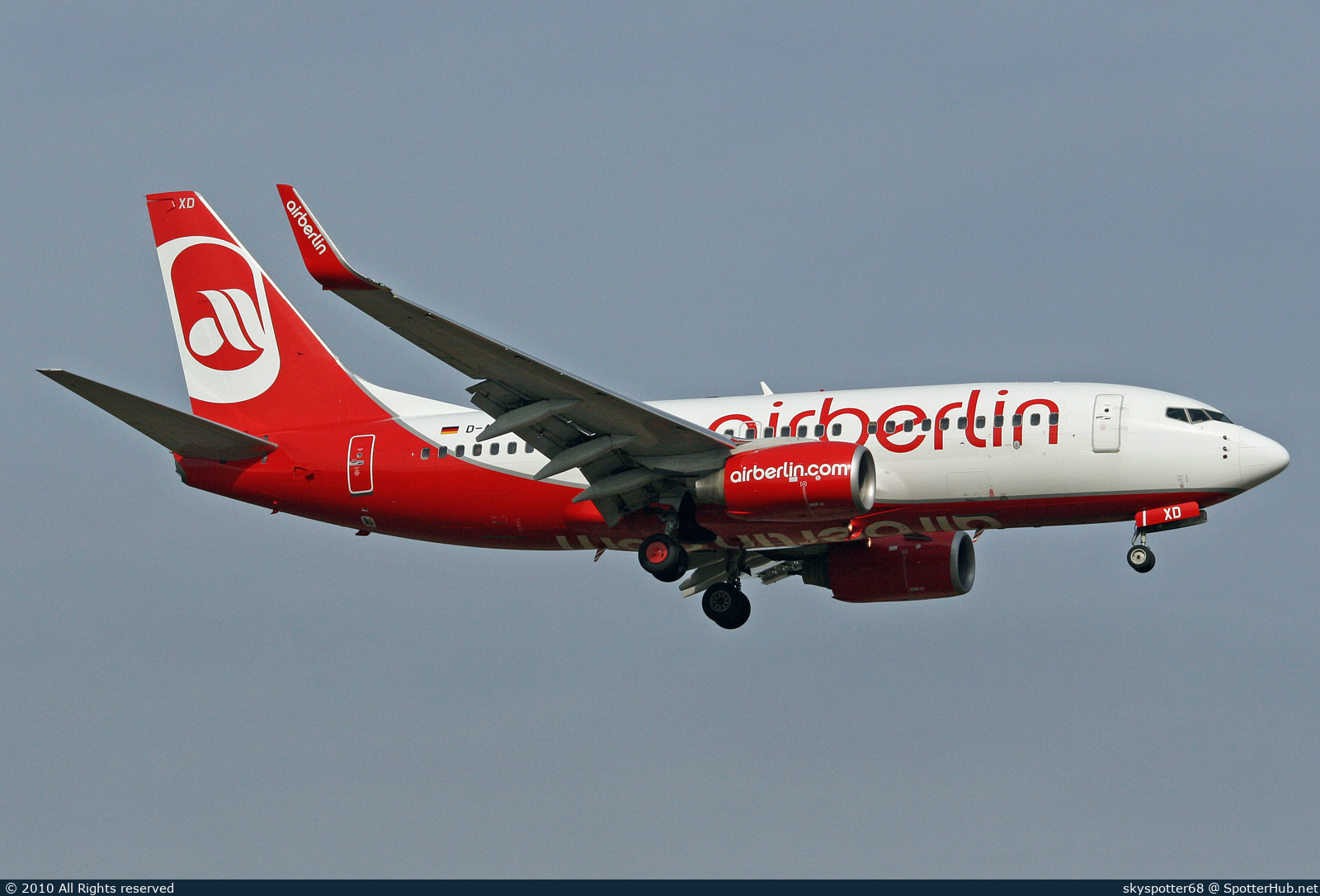 Photo of D-AHXD - Boeing 737-7K5 operated by Air Berlin (opb TUIfly)