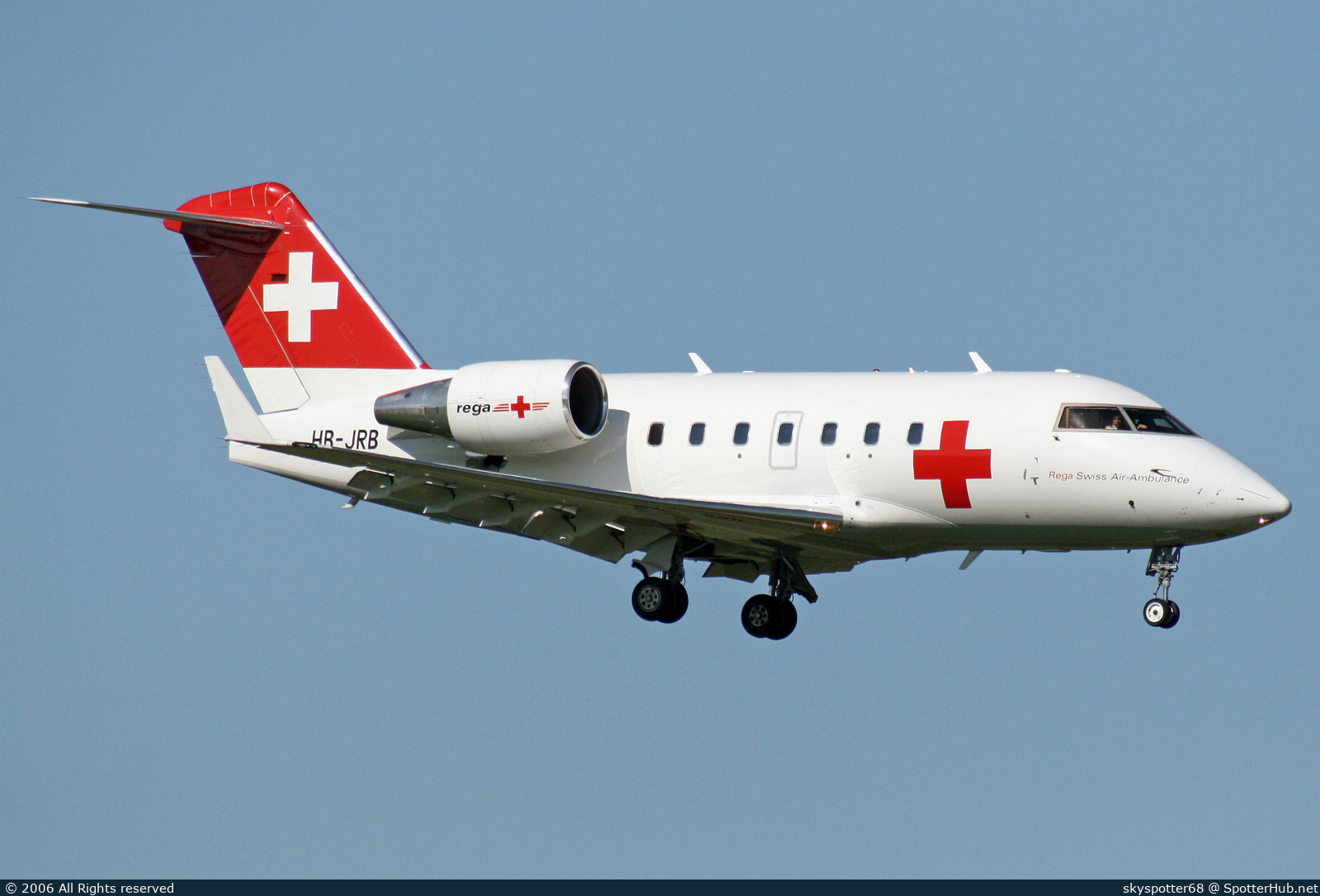 Photo of HB-JRB - Bombardier Challenger 604 operated by Rega Swiss Air-Rescue