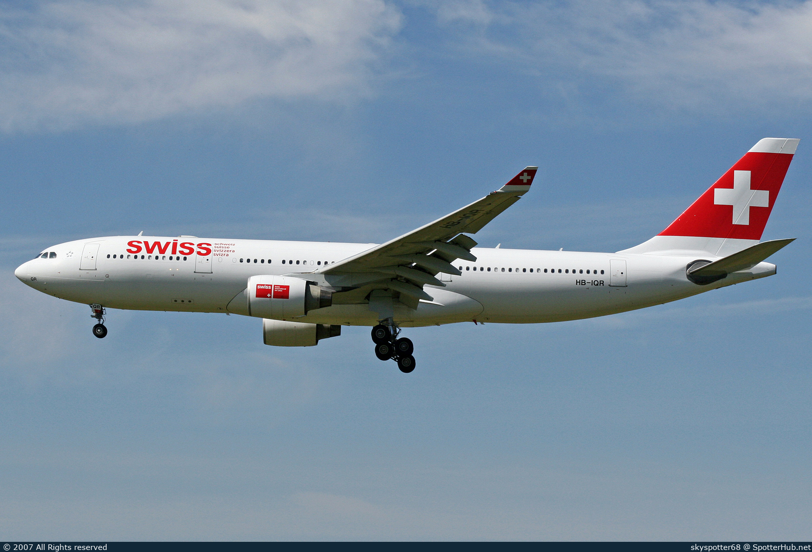 Photo of HB-IQR - Airbus A330-223 operated by Swiss International Air Lines