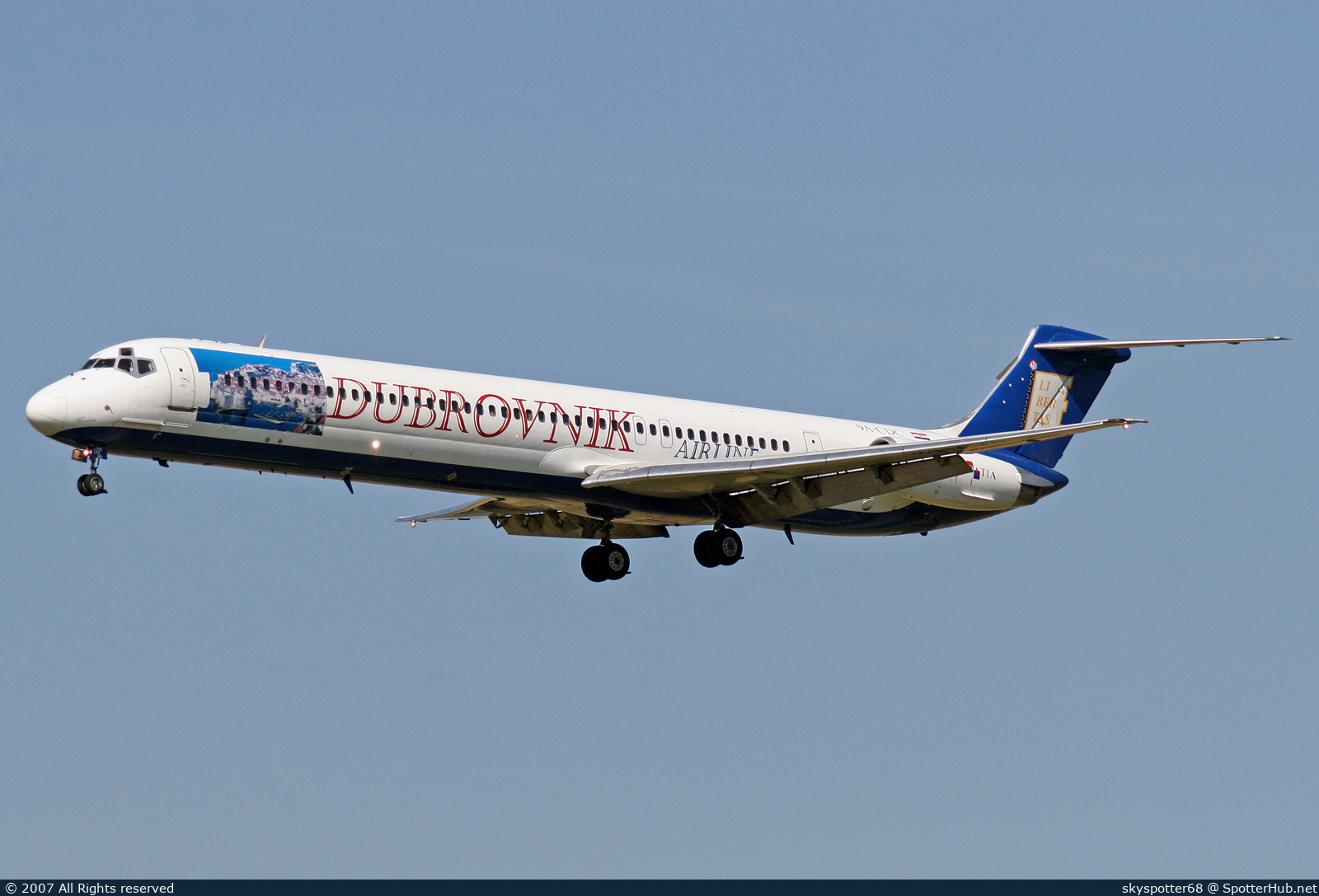Photo of 9A-CDC - McDonnell Douglas MD-82 operated by Dubrovnik Airline