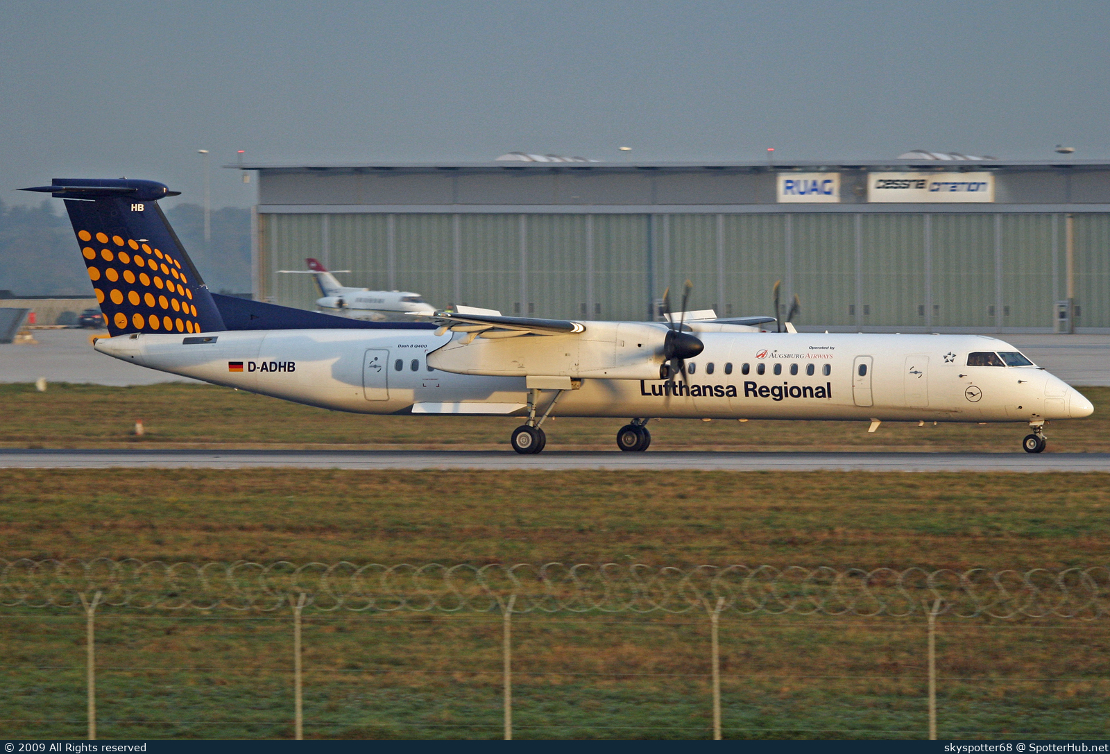 Photo of D-ADHB - Bombardier DHC-8-402 Dash 8 Q400 operated by Lufthansa Regional (opb Augsburg Airways)