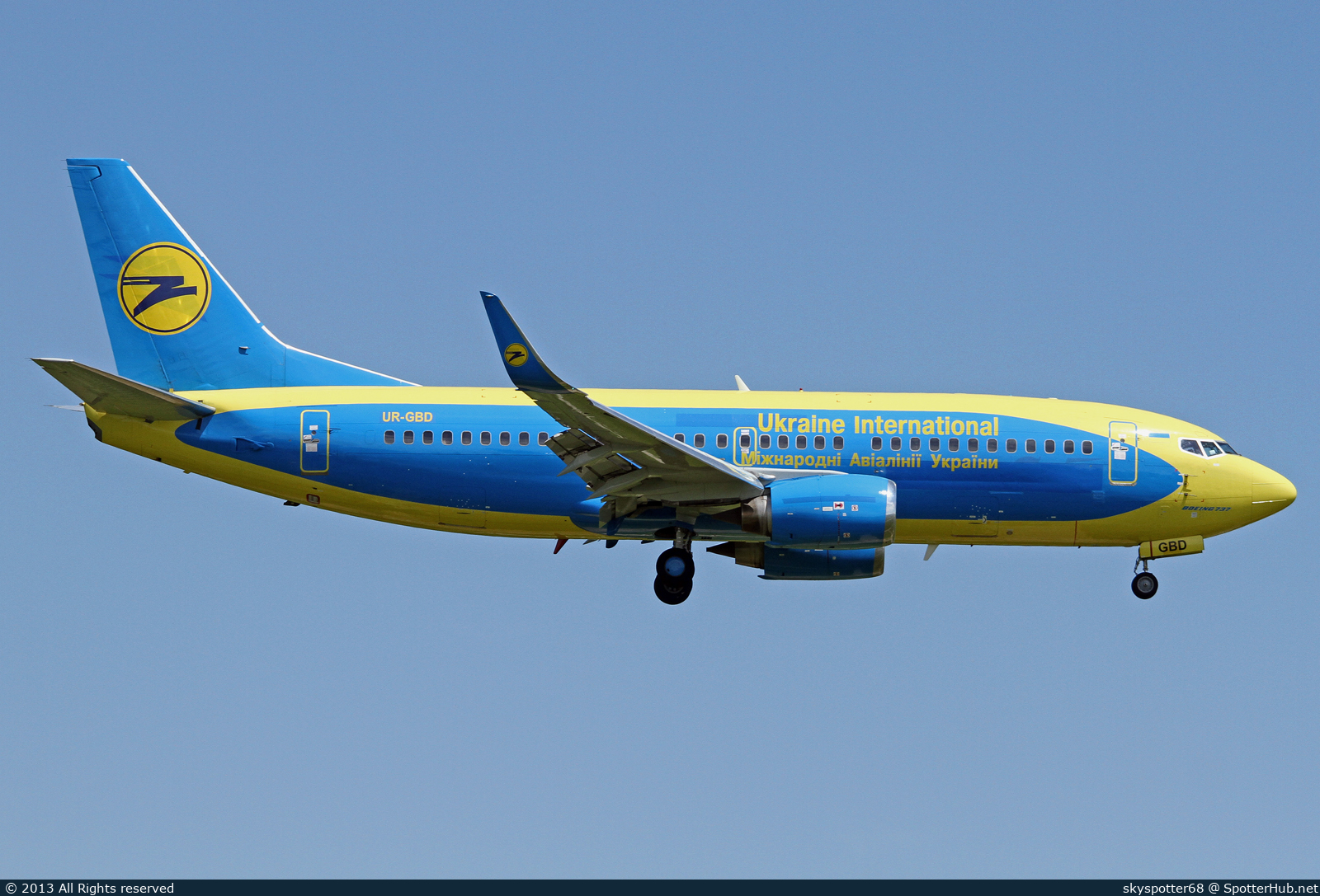 Photo of UR-GBD - Boeing 737-36Q operated by Ukraine International Airlines