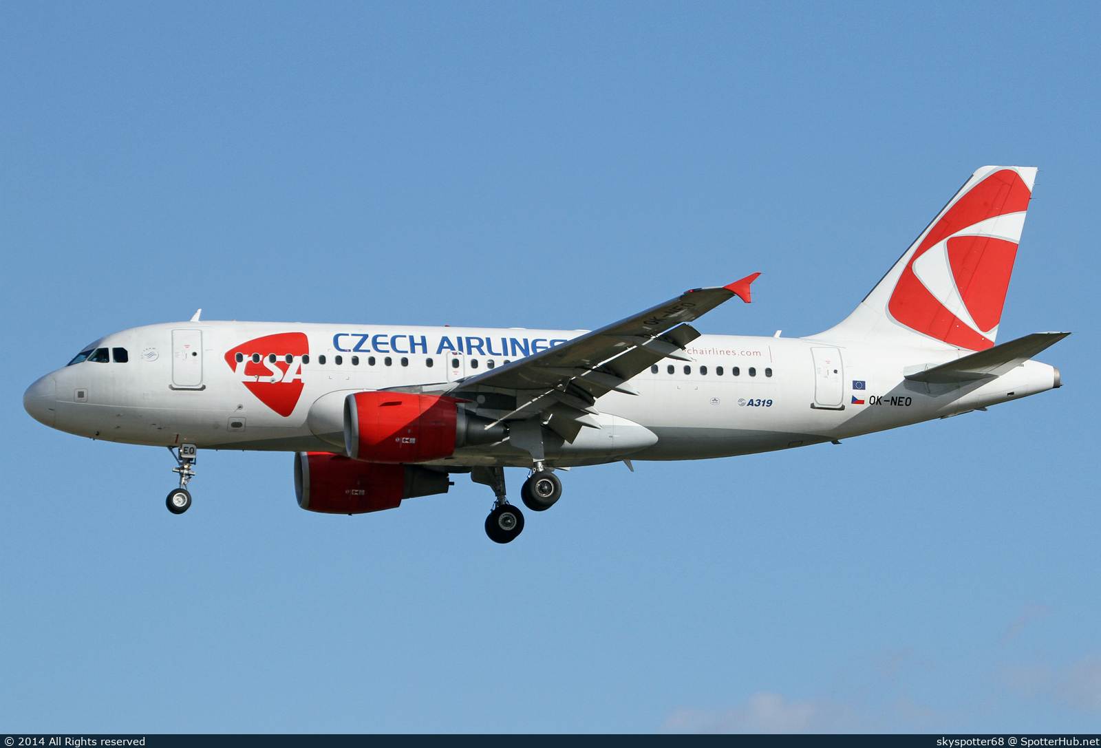 Photo of OK-NEO - Airbus A319-112 operated by CSA Czech Airlines