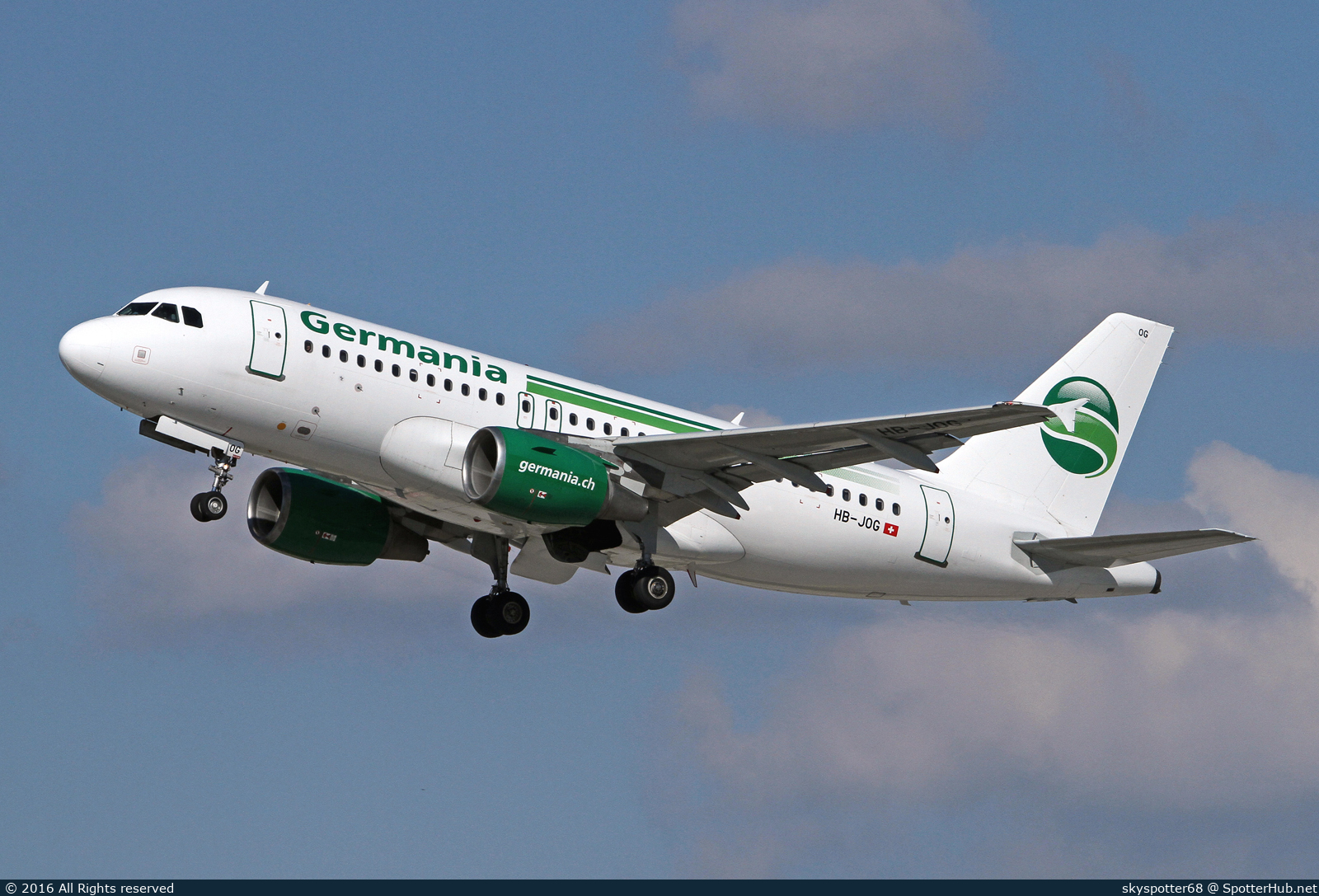 Photo of HB-JOG - Airbus A319-112 operated by Germania Flug