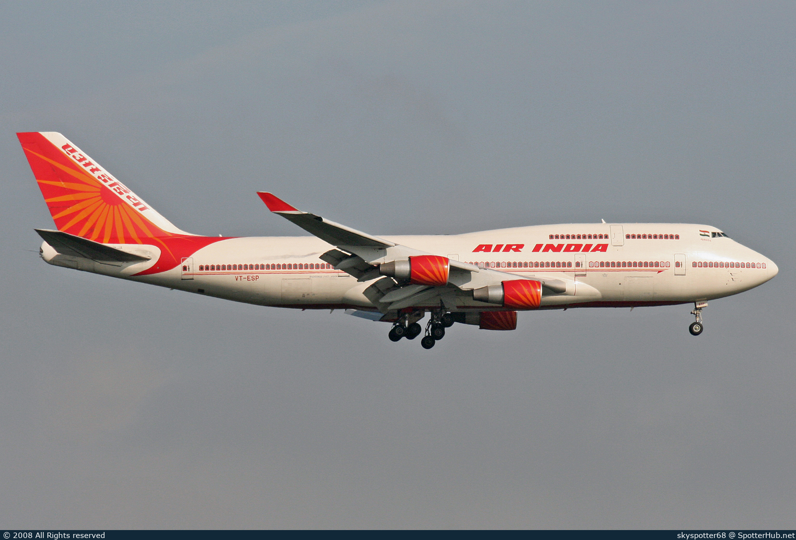Photo of VT-ESP - Boeing 747-437 operated by Air India