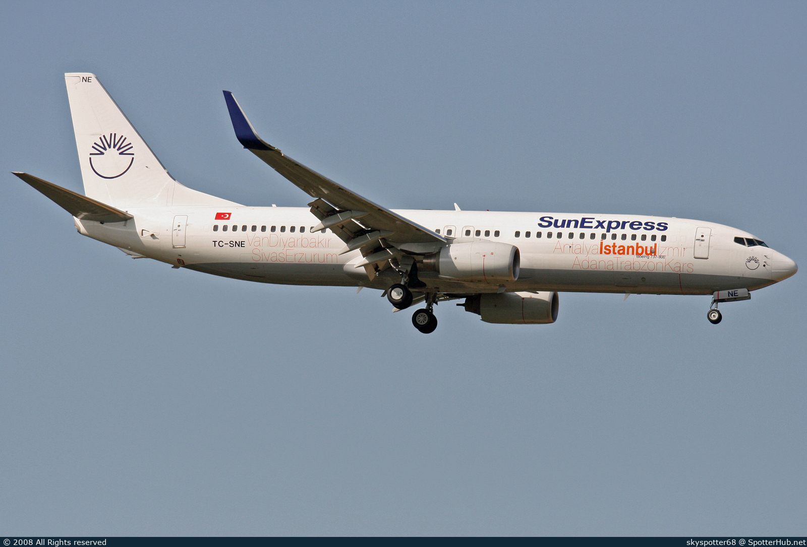 Photo of TC-SNE - Boeing 737-8HX operated by SunExpress