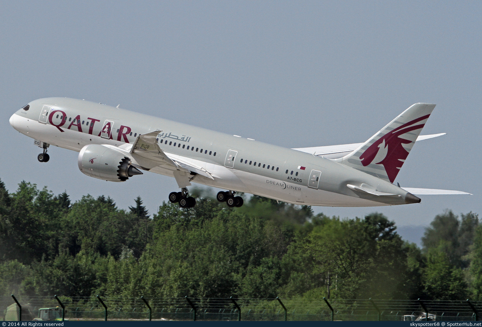 Photo of A7-BCG - Boeing 787-8 Dreamliner operated by Qatar Airways