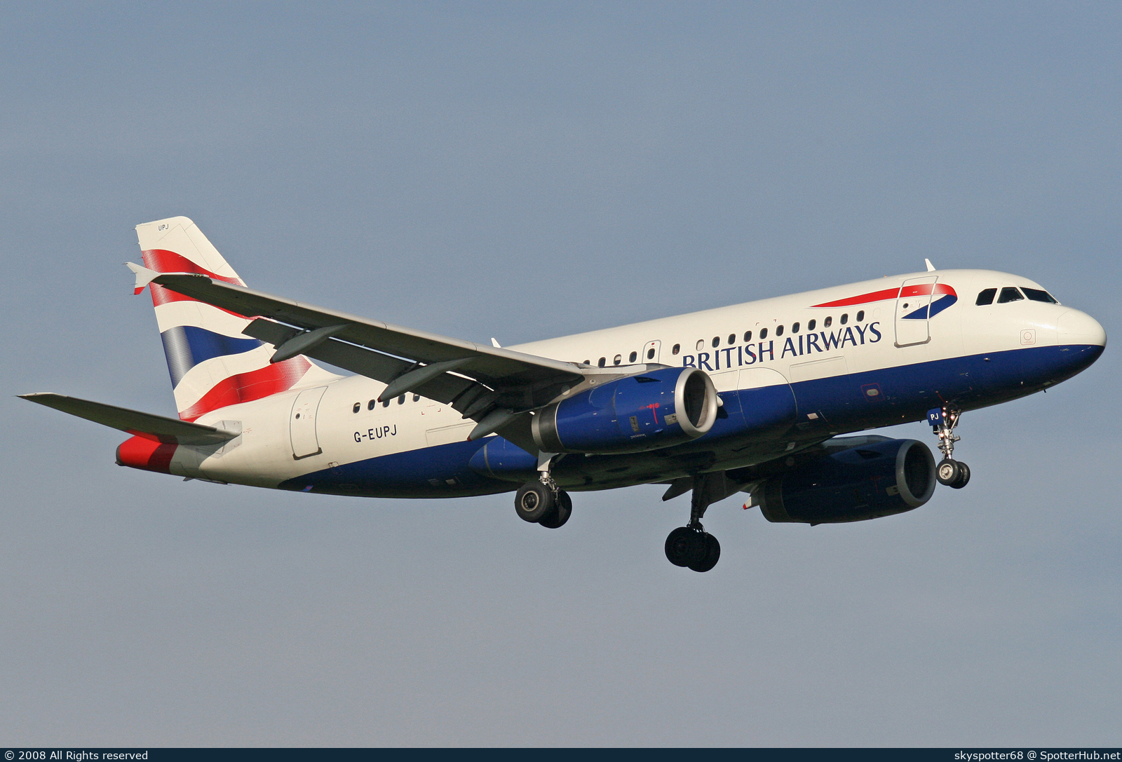 Photo of G-EUPJ - Airbus A319-131 operated by British Airways