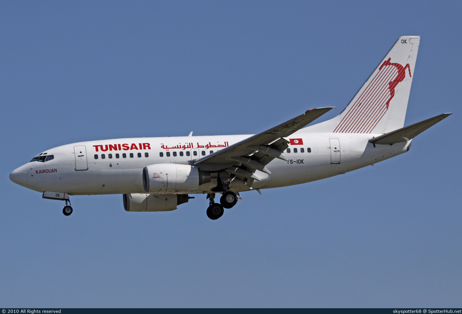 Photo of TS-IOK - Boeing 737-6H3 operated by Tunisair