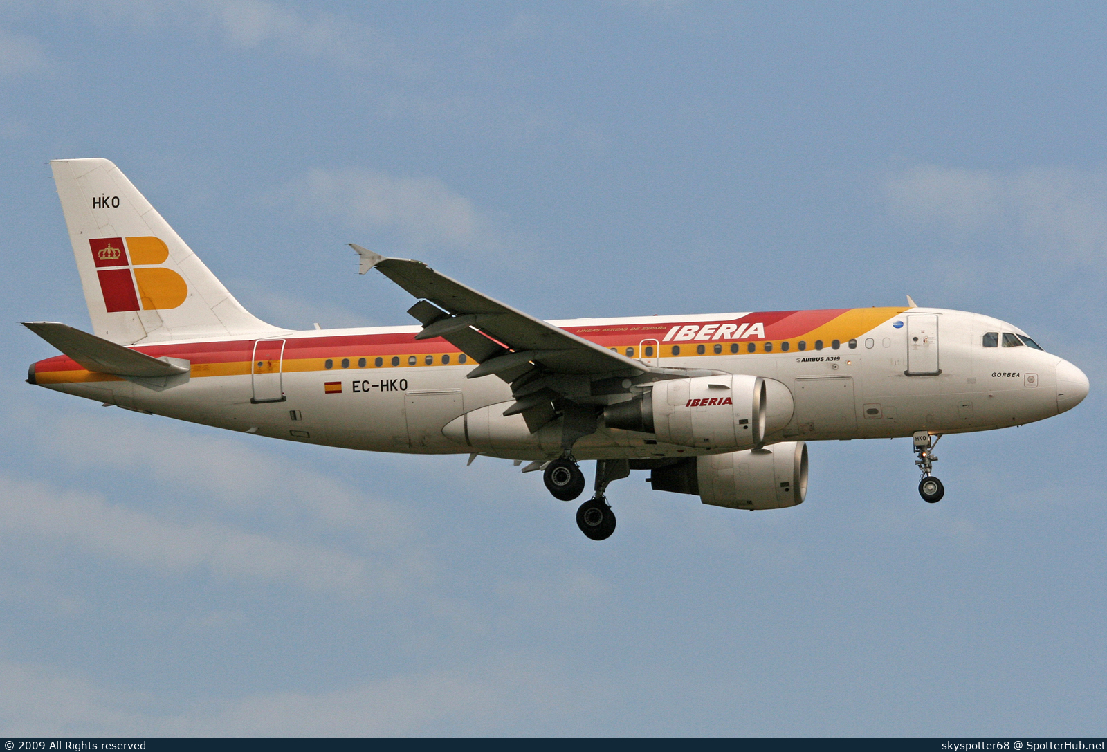 Photo of EC-HKO - Airbus A319-111 operated by Iberia