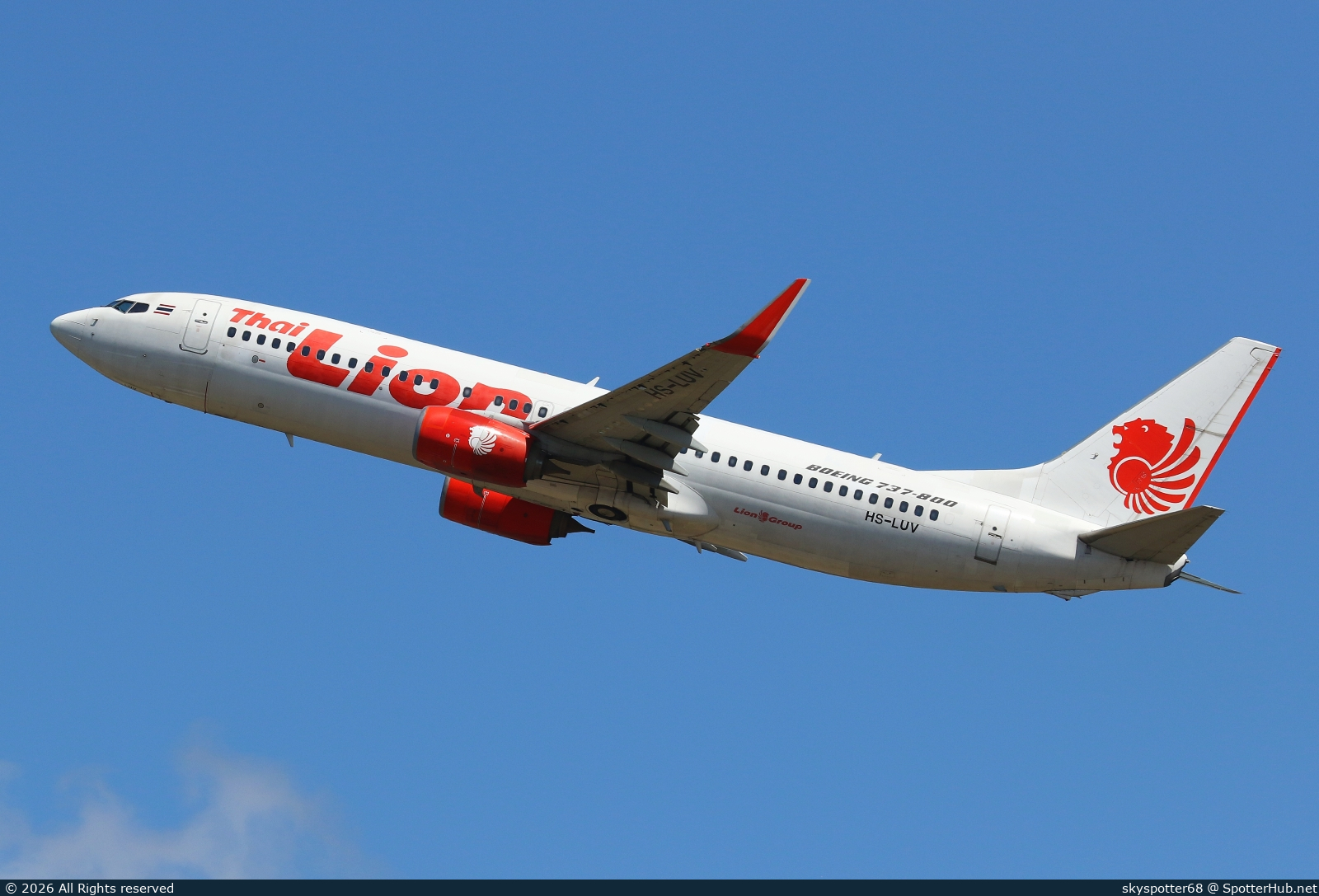 Photo of HS-LUV - Boeing 737-8GP operated by Thai Lion Air