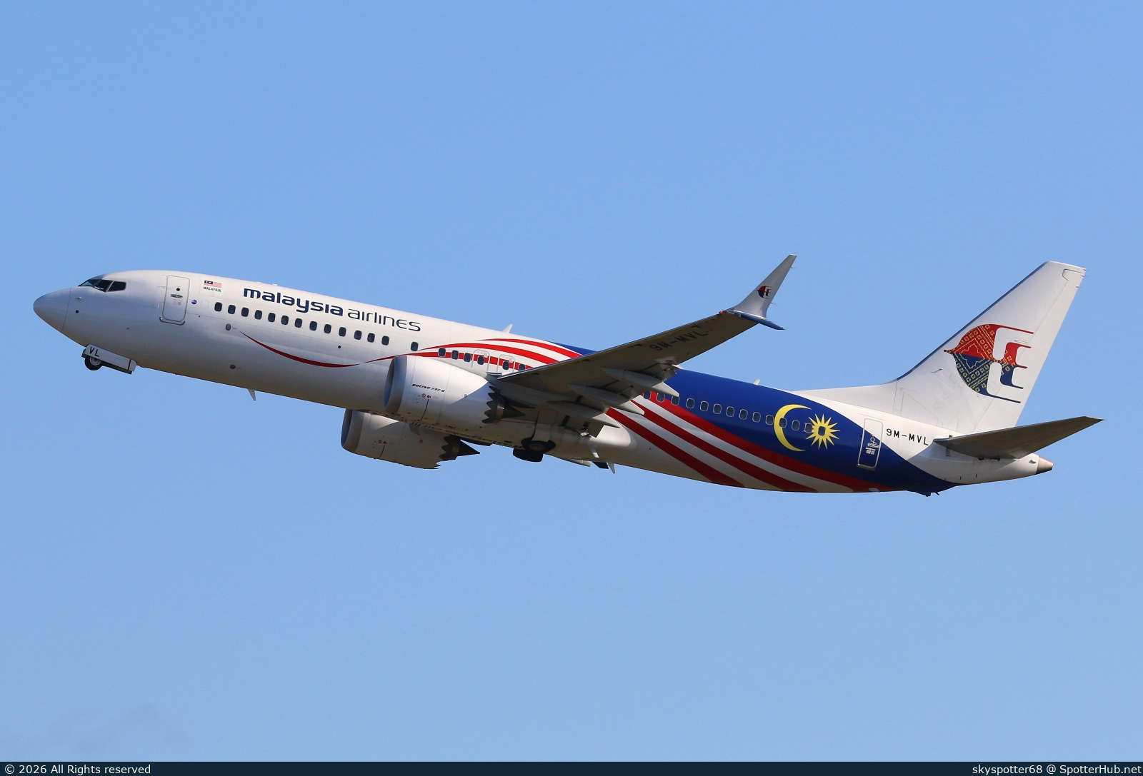 Photo of 9M-MVL - Boeing 737 MAX 8 operated by Malaysia Airlines