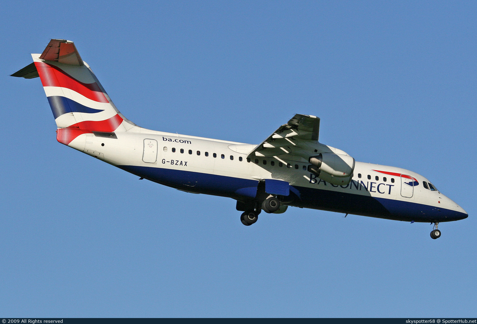 Photo of G-BZAX - British Aerospace Avro RJ100 operated by BA Connect
