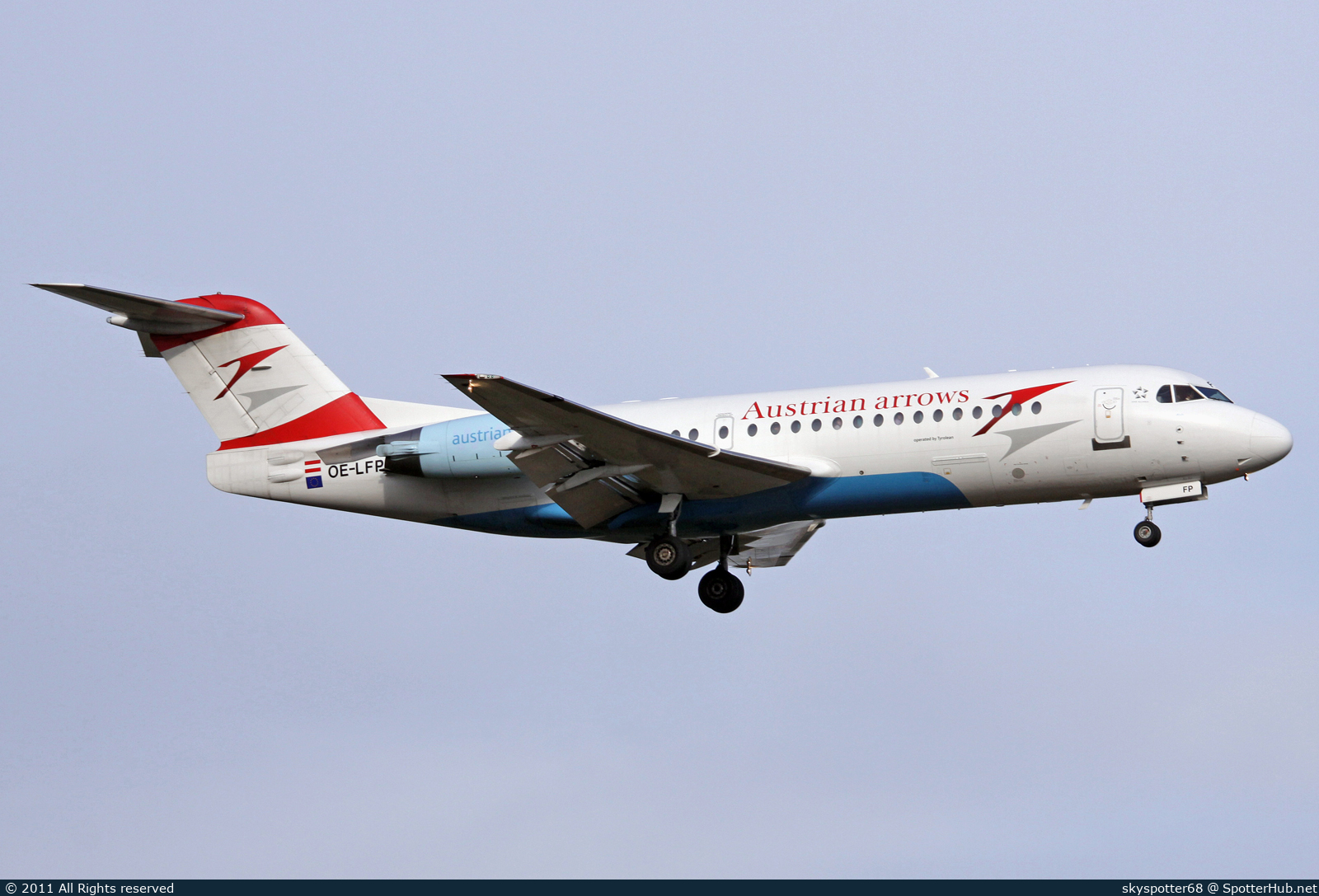 Photo of OE-LFP - Fokker 70 operated by Austrian Arrows (opb Tyrolean Airways)