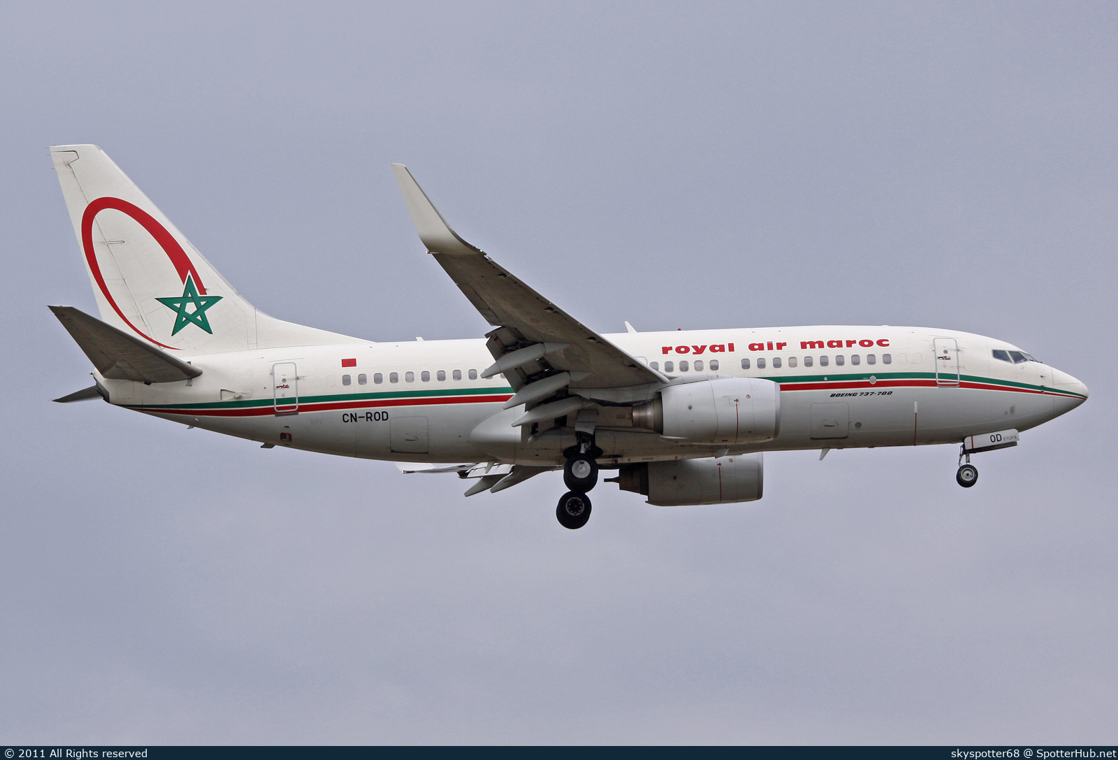 Photo of CN-ROD - Boeing 737-7B6 operated by Royal Air Maroc