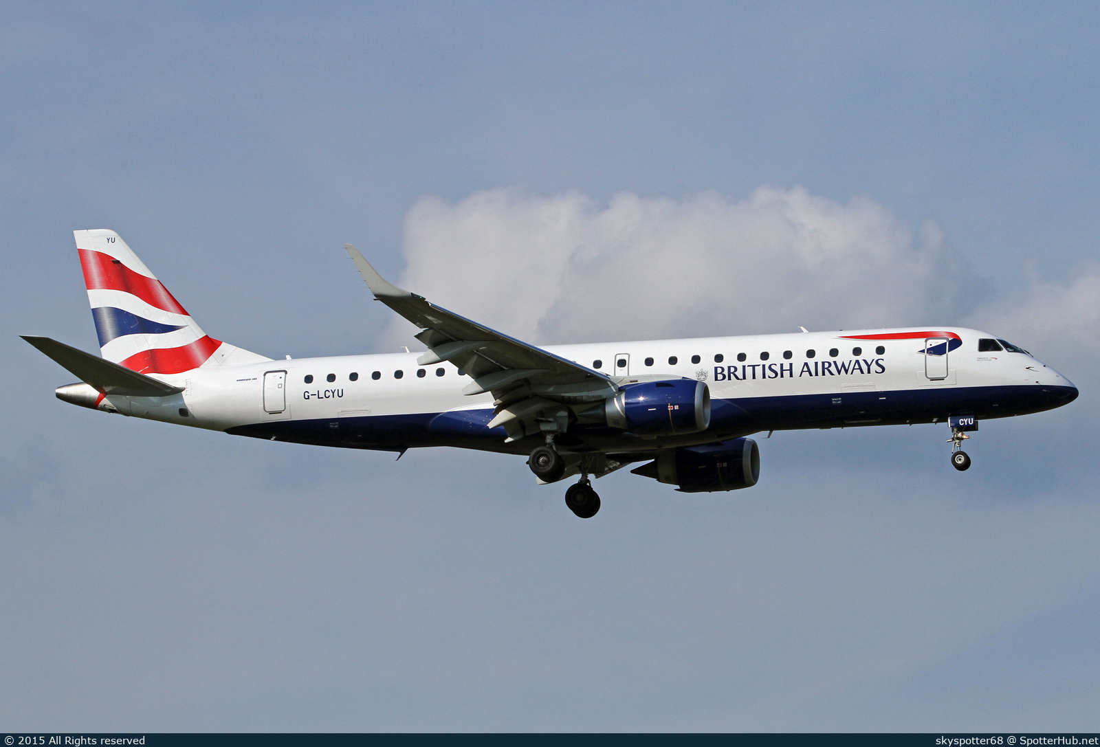 Photo of G-LCYU - Embraer ERJ-190SR operated by BA CityFlyer