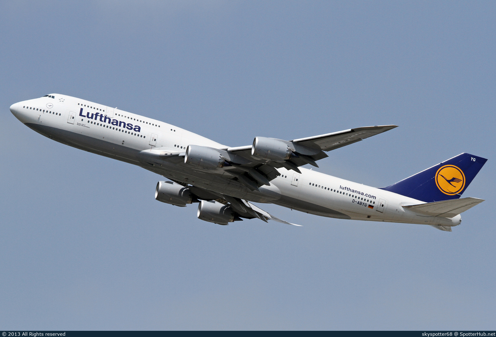 Photo of D-ABYG - Boeing 747-830 operated by Lufthansa