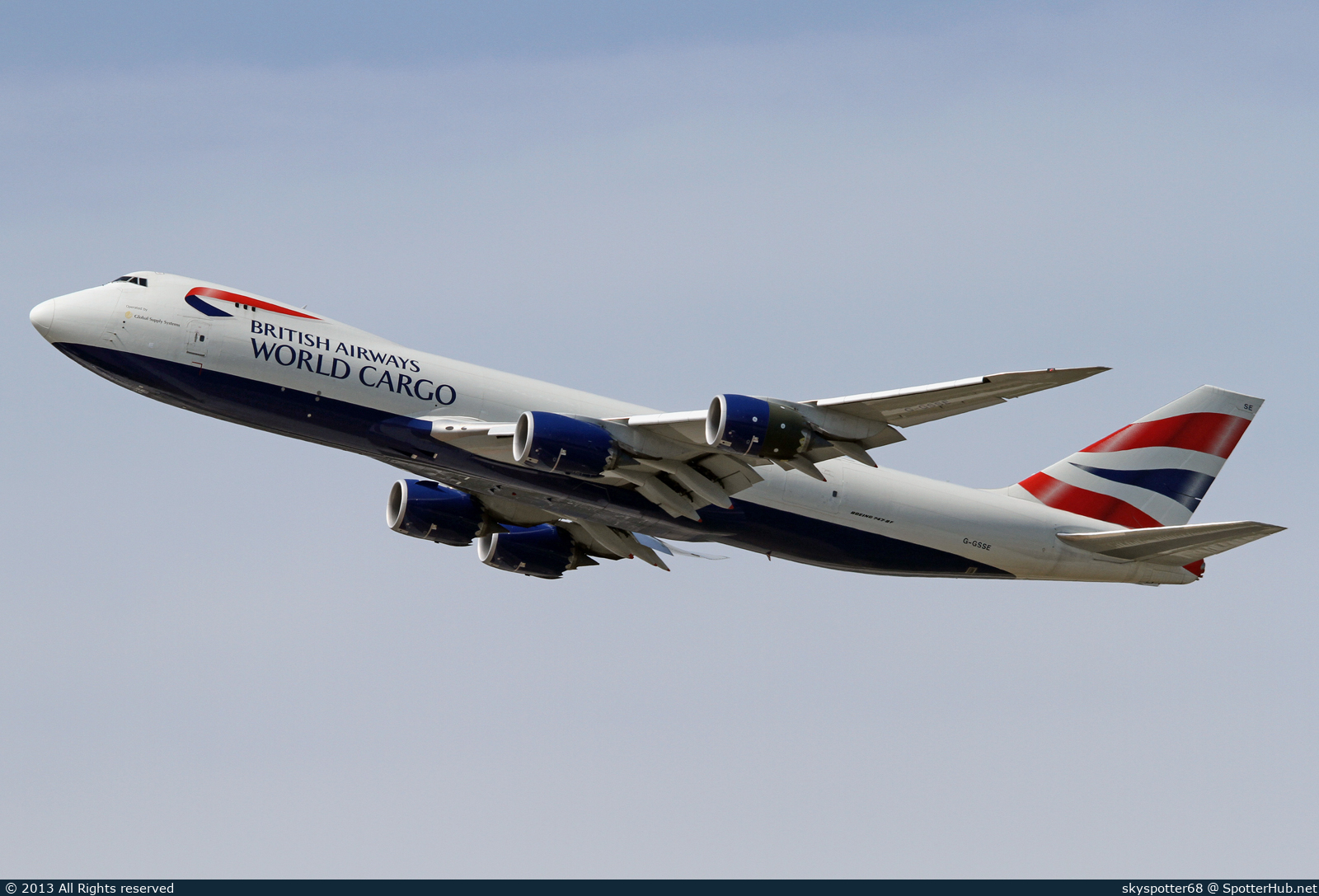 Photo of G-GSSE - Boeing 747-87UF operated by British Airways World Cargo (opb Global Supply Systems)