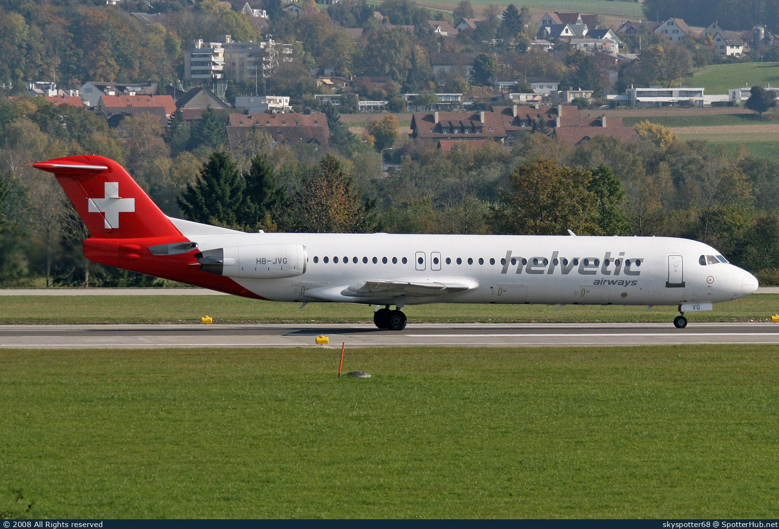 Photo of HB-JVG - Fokker 100 operated by Helvetic Airways