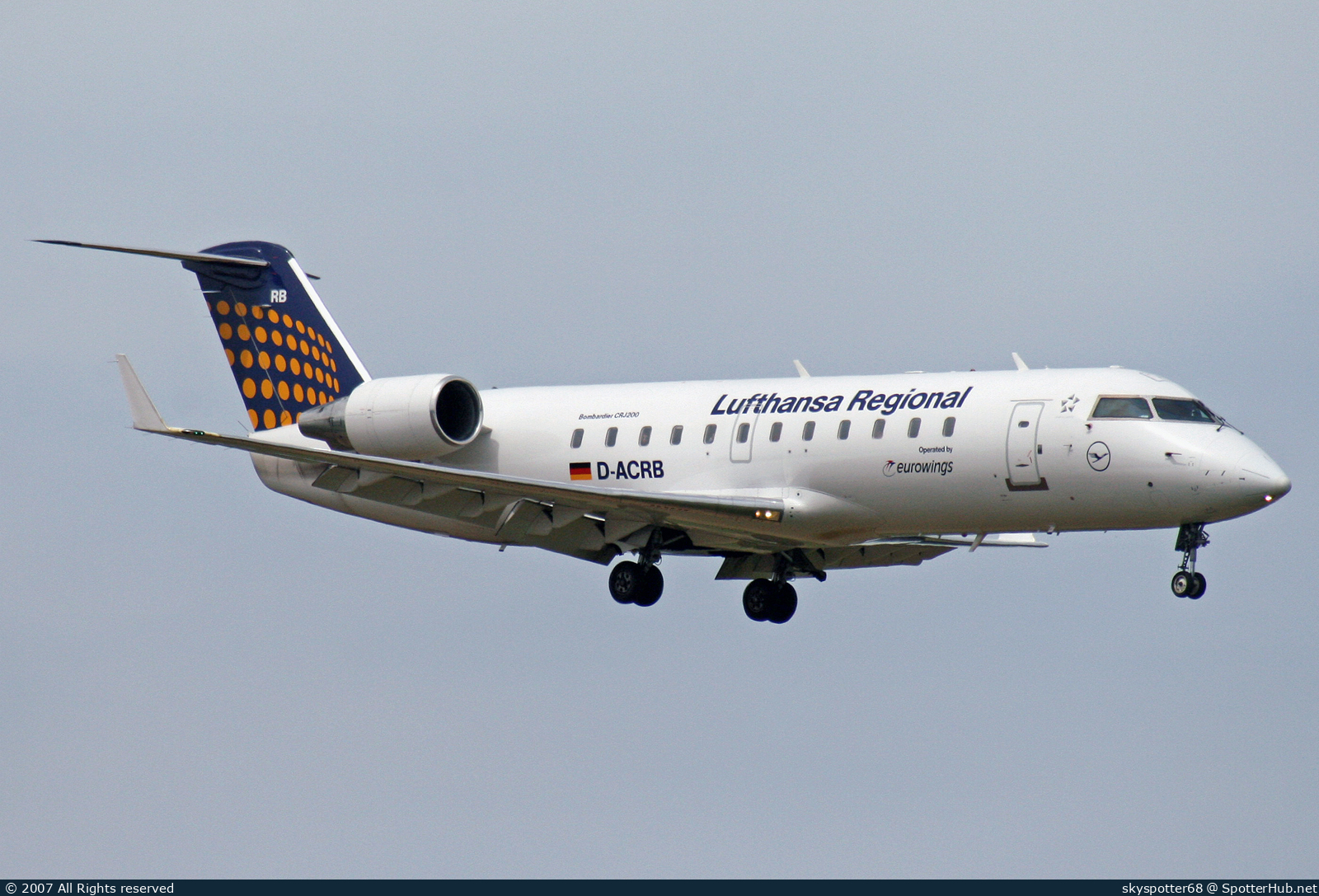 Photo of D-ACRB - Bombardier CRJ-200LR operated by Lufthansa Regional (opb Eurowings)