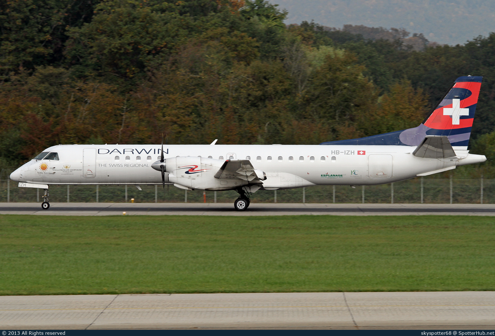 Photo of HB-IZH - Saab 2000 operated by Darwin Airline